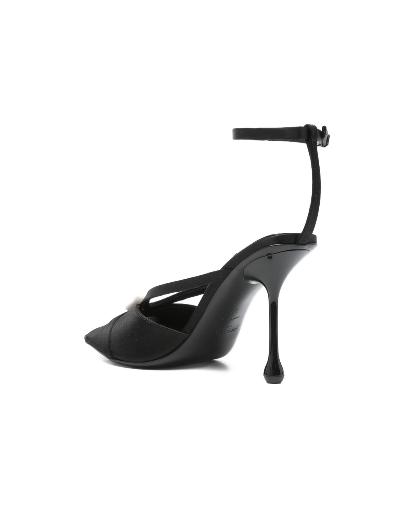 Jimmy Choo Siva 95 Satin Sandals - Black
