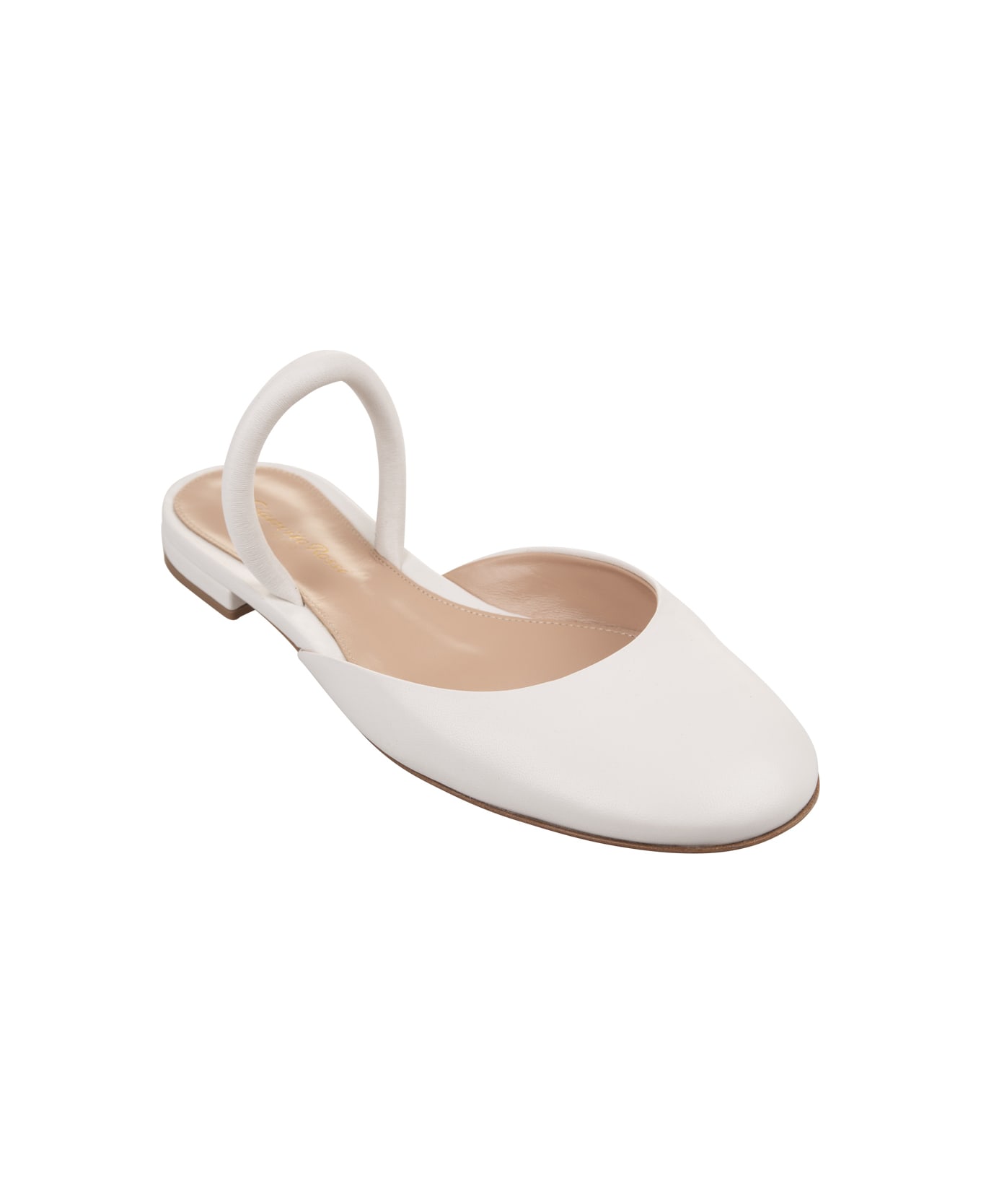 Gianvito Rossi Tivoli Slingback Ballerinas In White Tappa - White