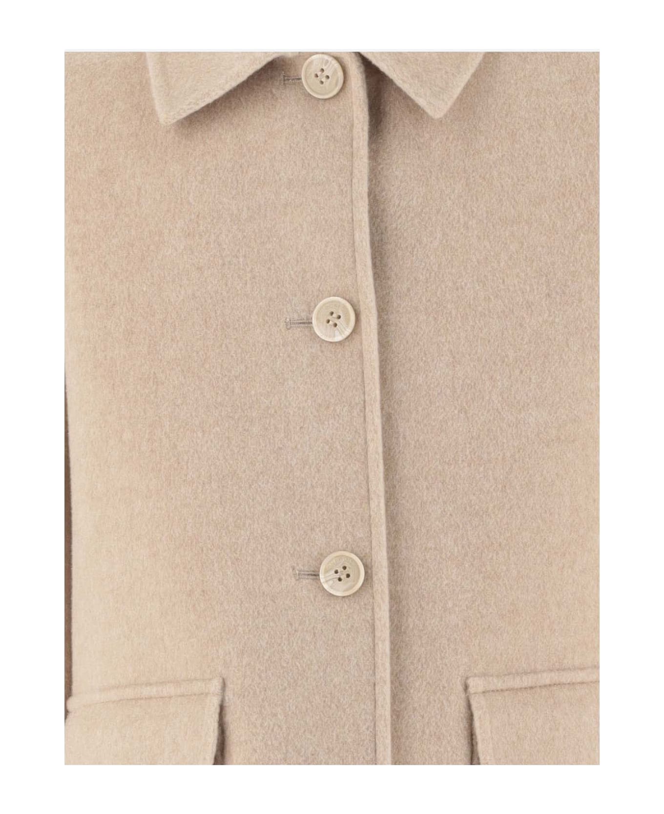 Bonpoint Cotton Blend Coat - BEIGE CHINE