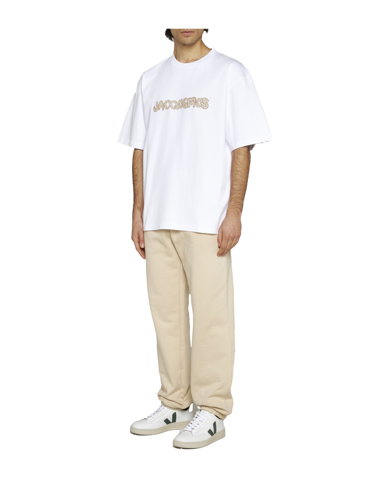 Jacquemus T-Shirt - Print macrame logo white