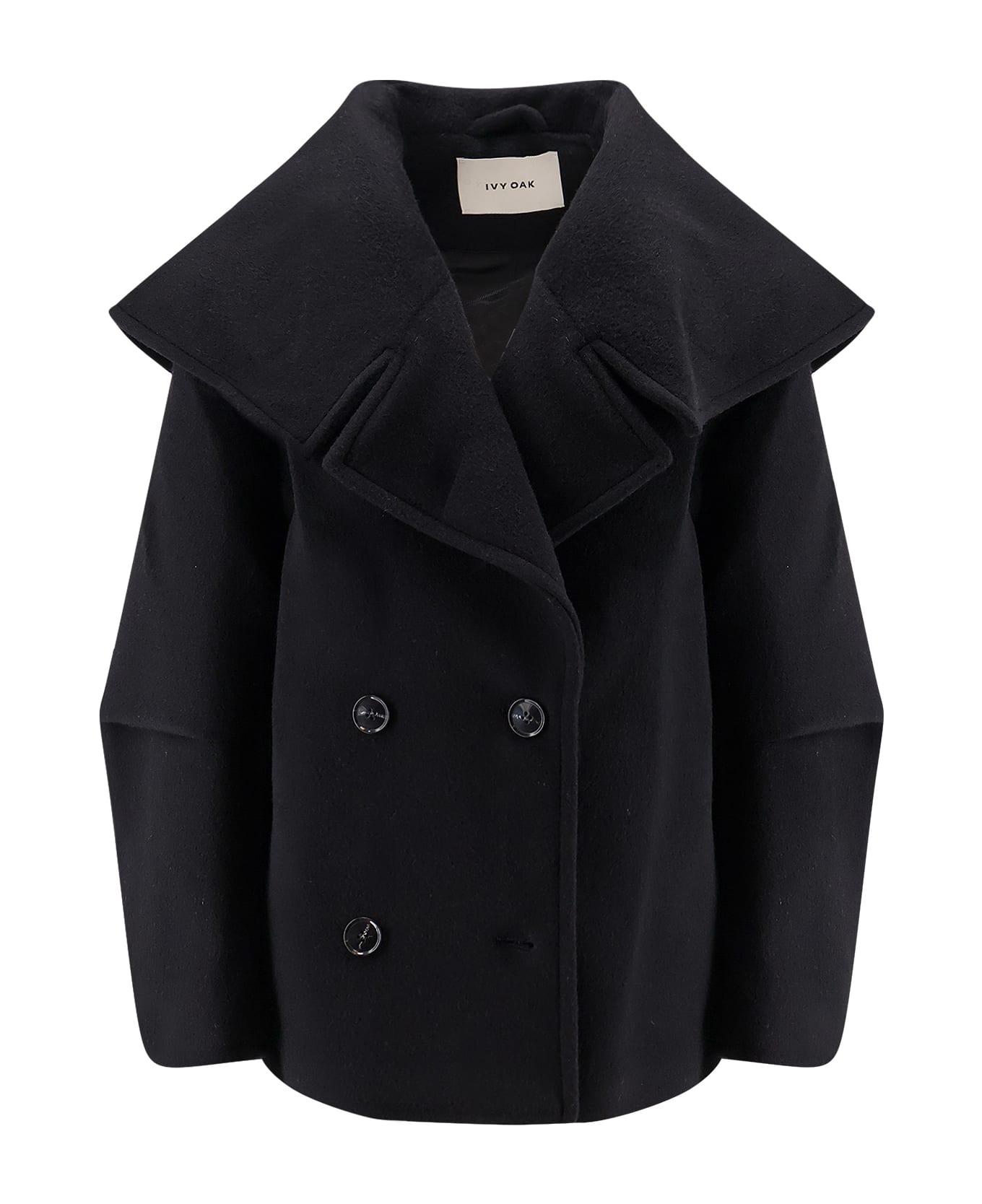 Ivy Oak Jetta Responsible Virgin Wool Peacoat - Black コート