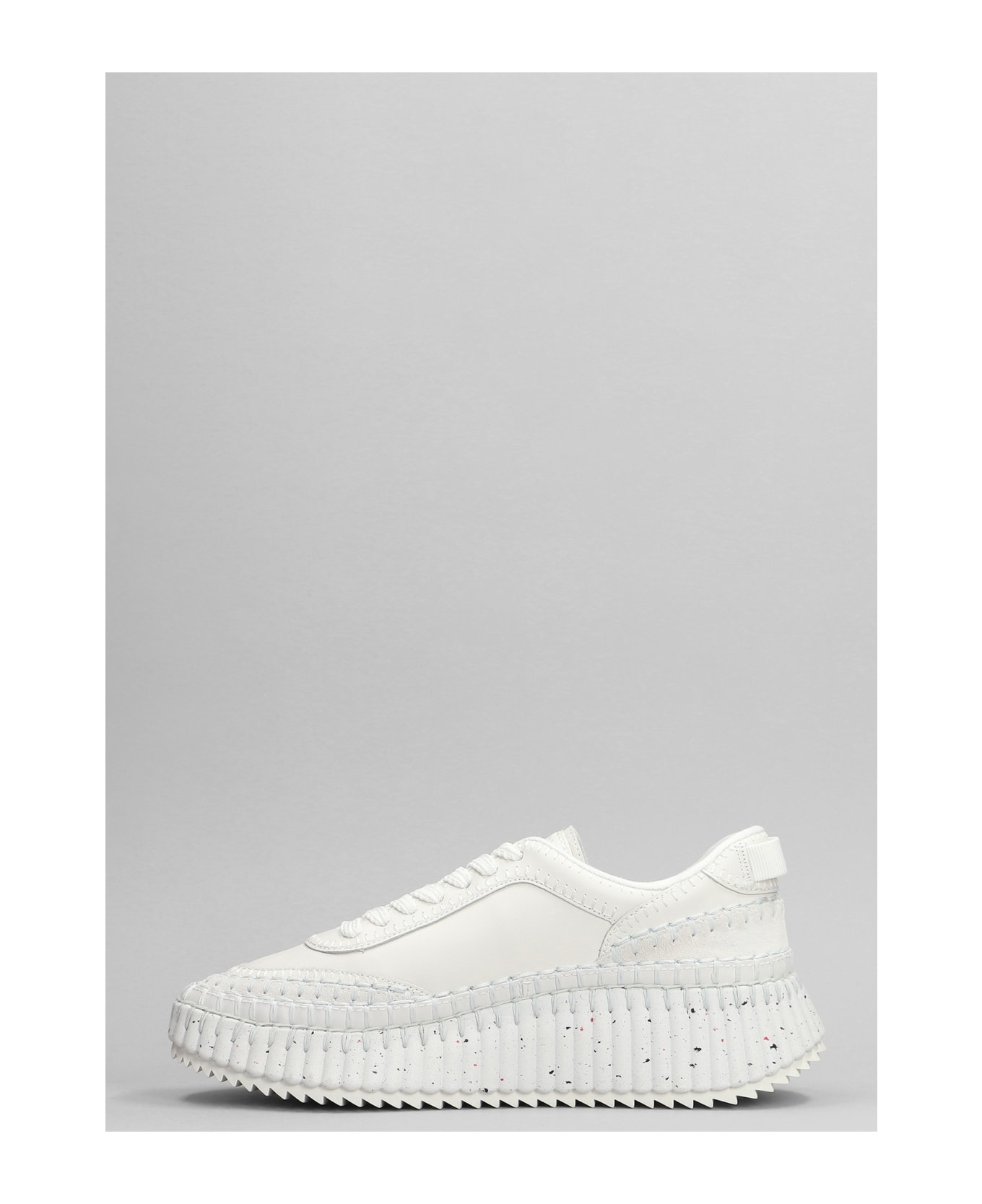Chloé Nama Sneakers In White Leather - white