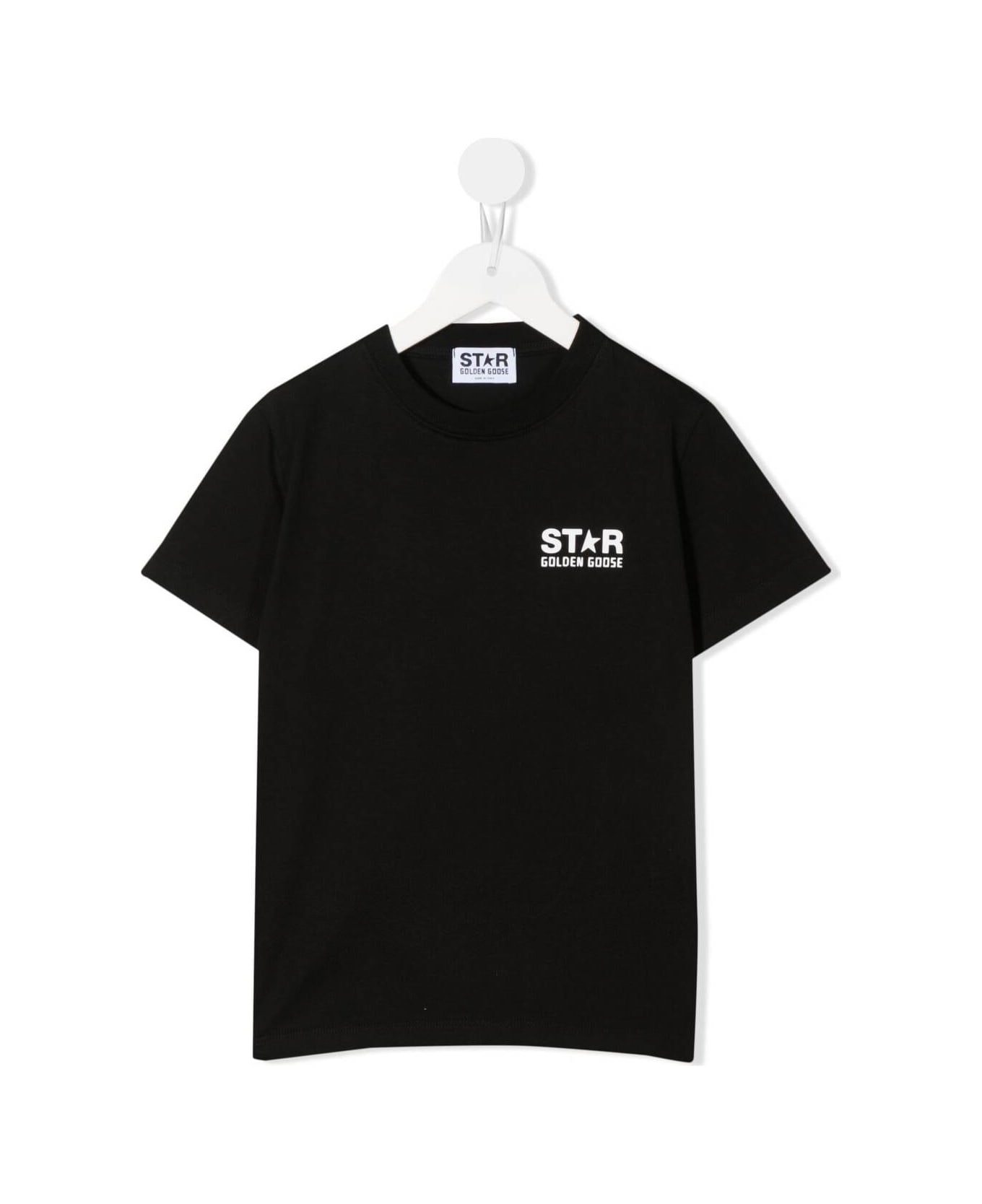 Golden Goose Star/ Boy's T-shirt S/s Logo Big Star Printed Include Cod Gyp - Black Tシャツ＆ポロシャツ