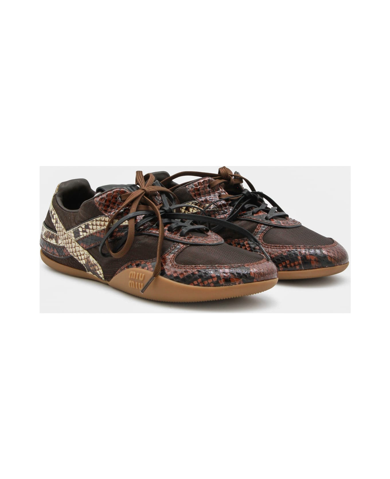 Miu Miu Brown Sneakers - MORO/TABACCO