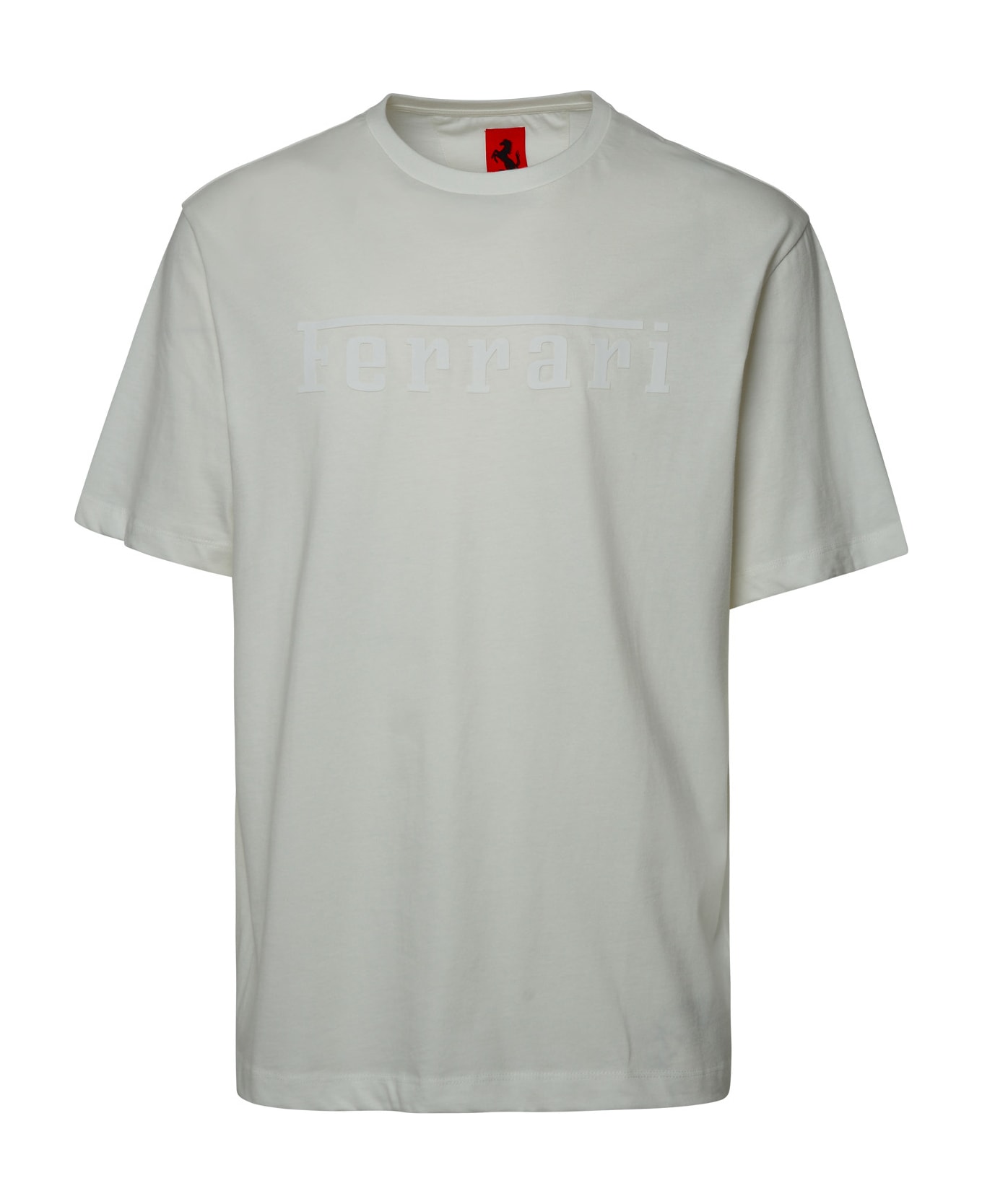 Ferrari White Cotton T-shirt - WHITE