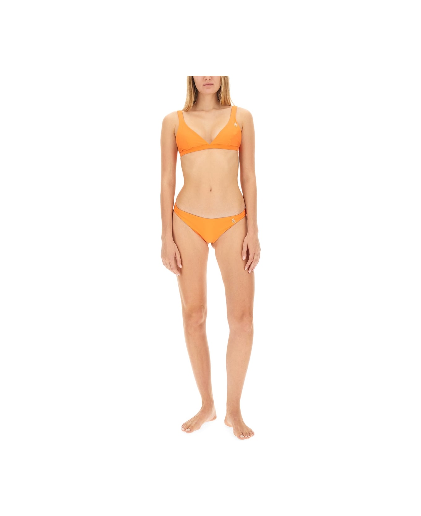 Sporty 
Rich Bikini Briefs With Logo - ORANGE