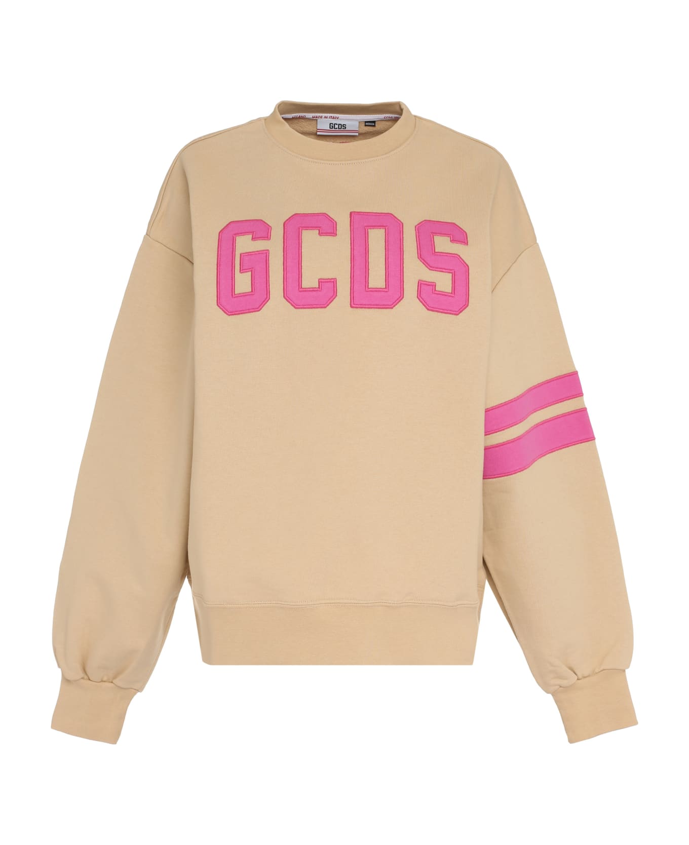 GCDS Cotton Crew-neck Sweatshirt - brown