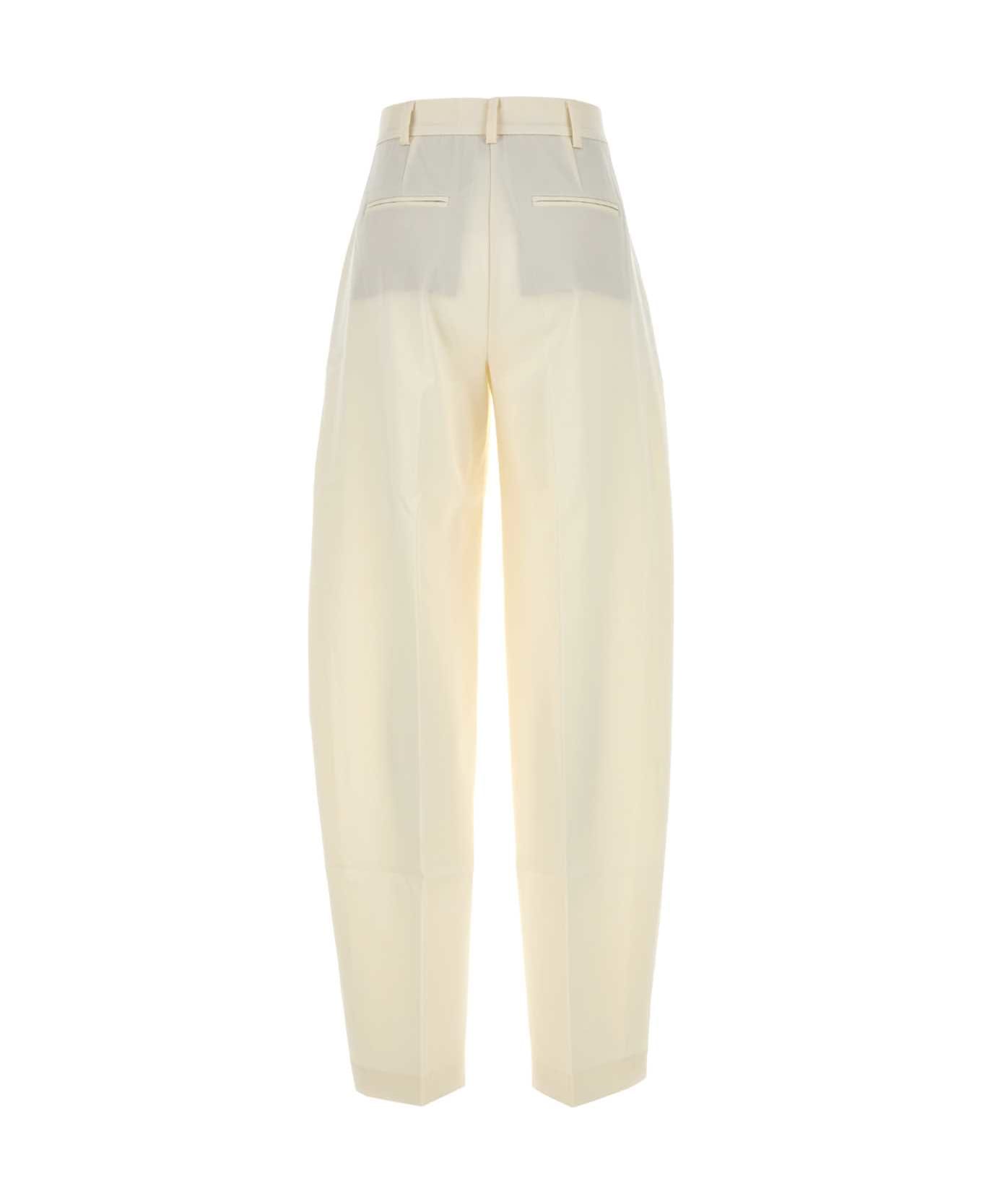 The Andamane Ivory Gabardine Pant - IVORY