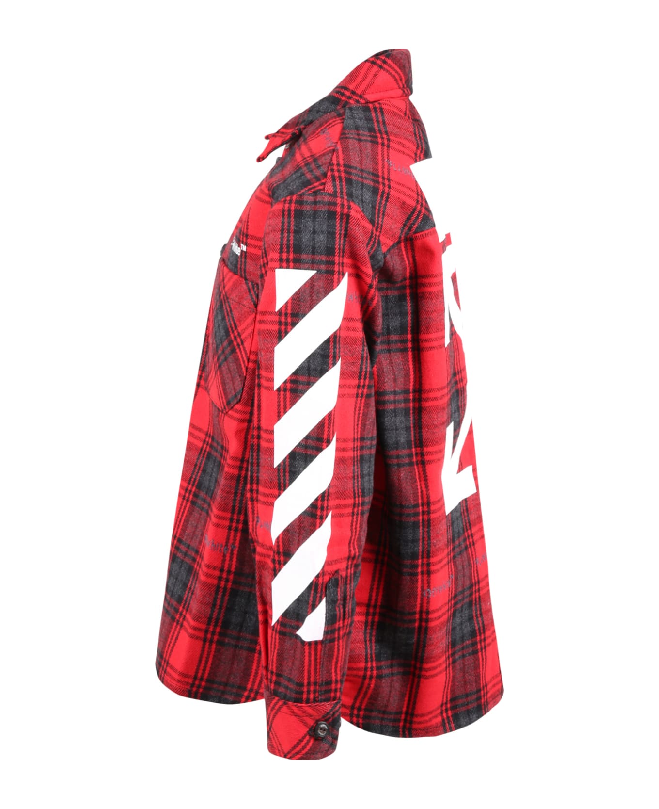 Off-White Multicolor Shirt For Boy With Logos - Red
