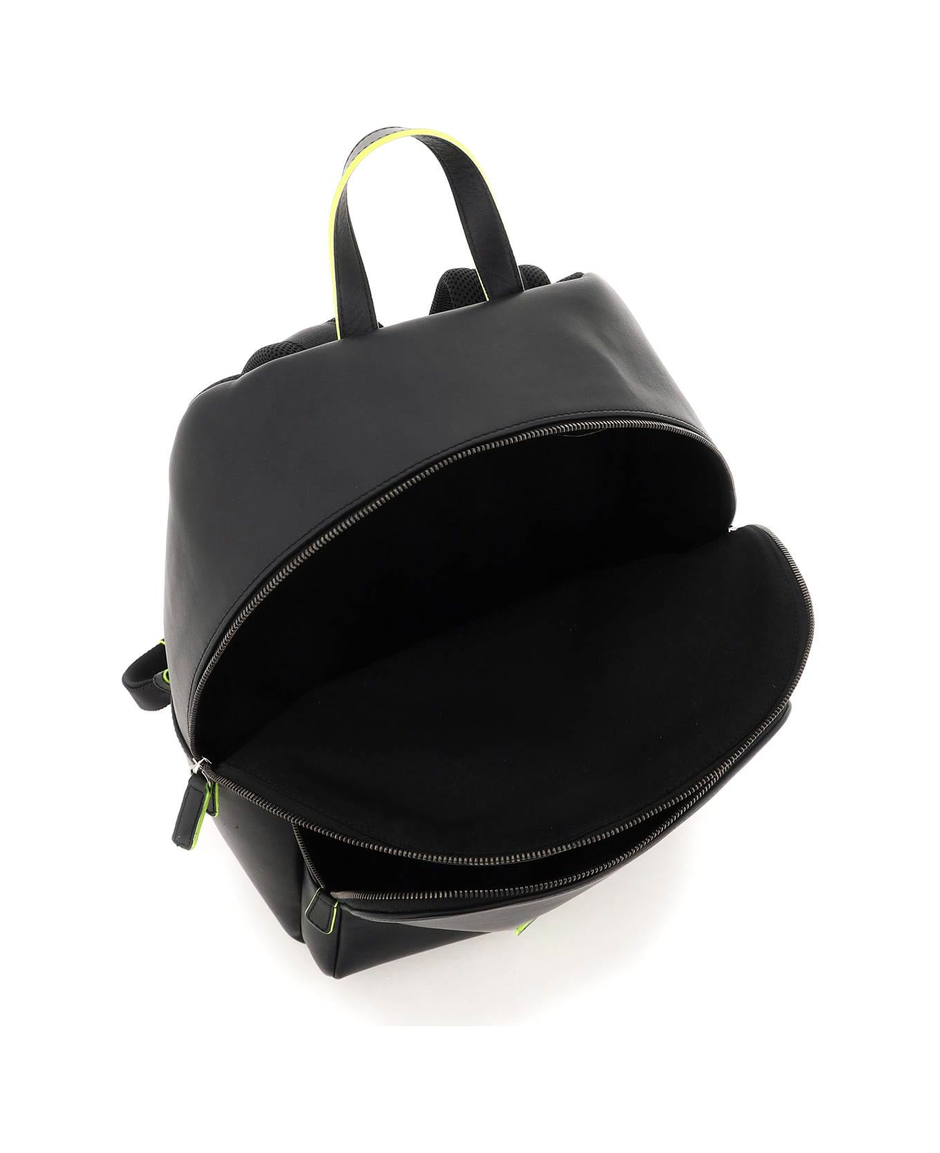 Versace Medusa Biggie Backpack - BLACK FLUO YELLOW RUTHENI (Black)