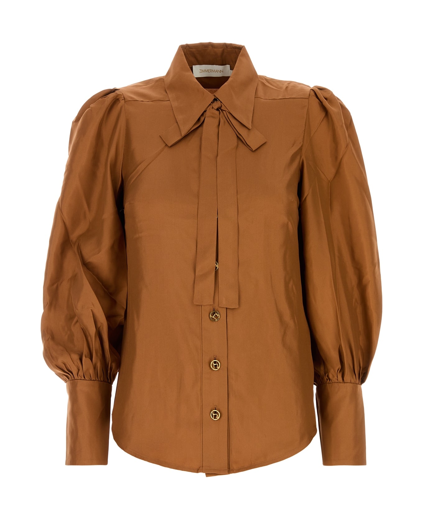 Zimmermann Illustration Blouson Shirt - COGNAC