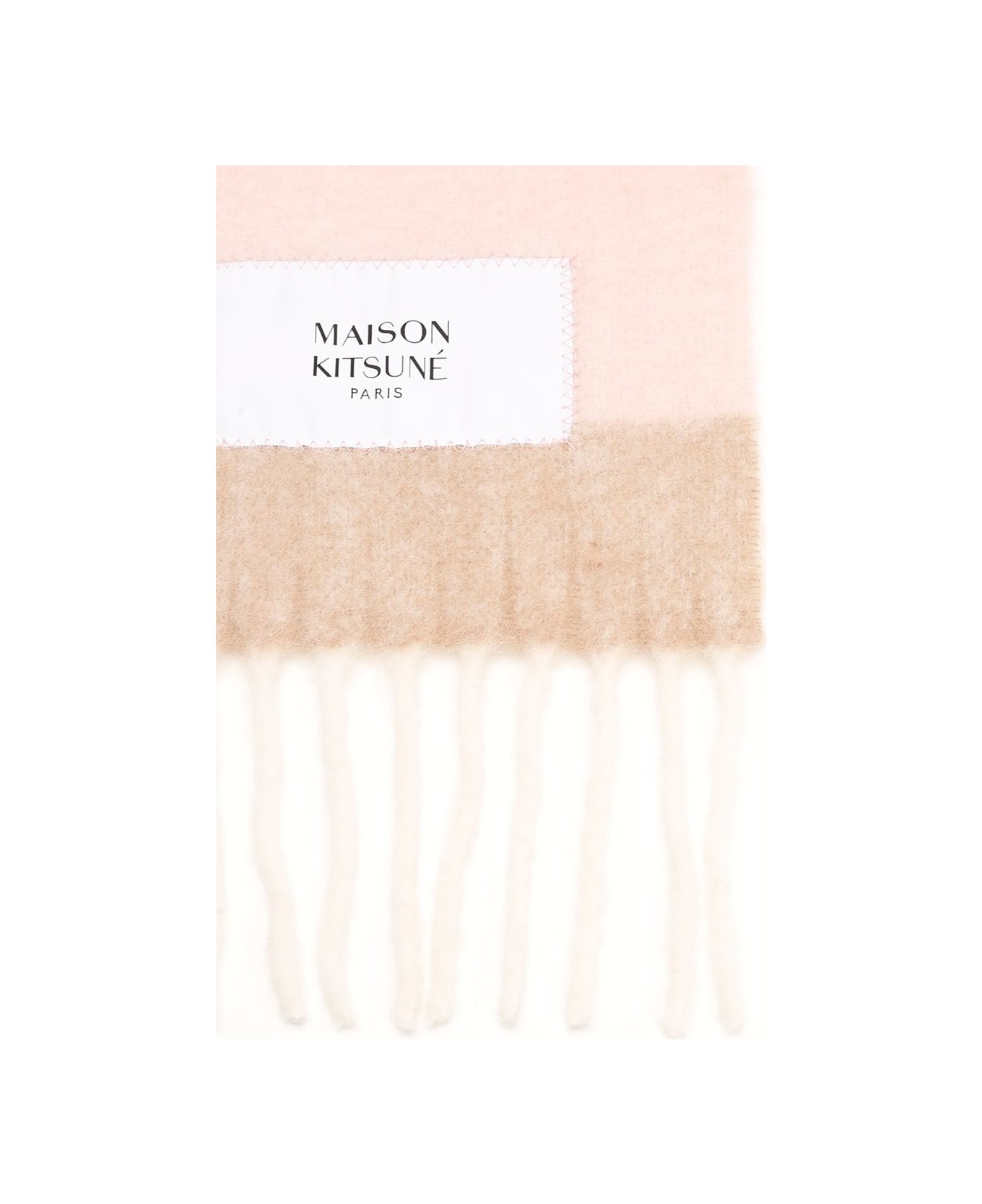 Maison Kitsuné Color Block Scarf - Pasture Rose