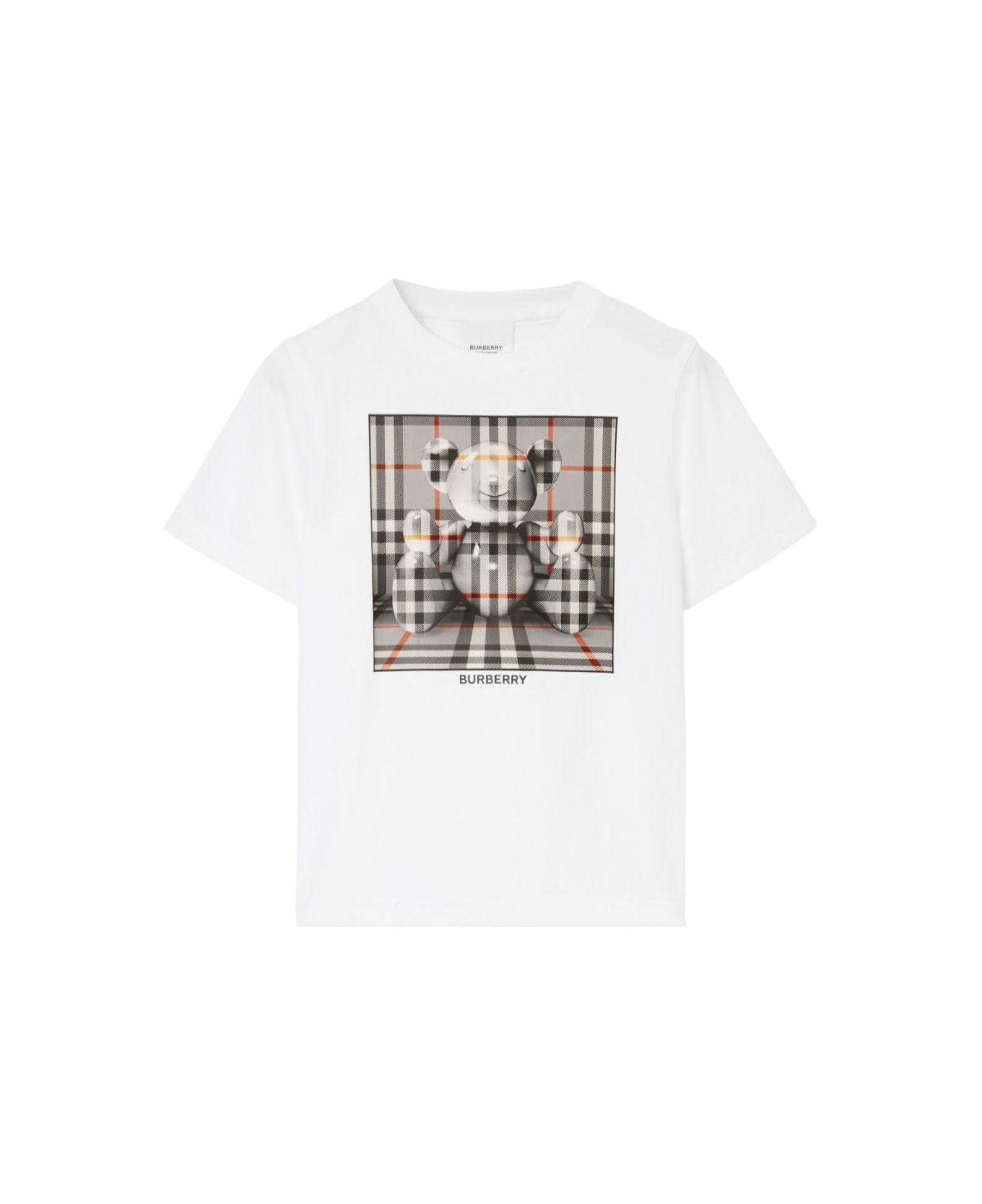 Burberry T-shirt Bianca In Jersey Di Cotone Bambino - Bianco Tシャツ＆ポロシャツ