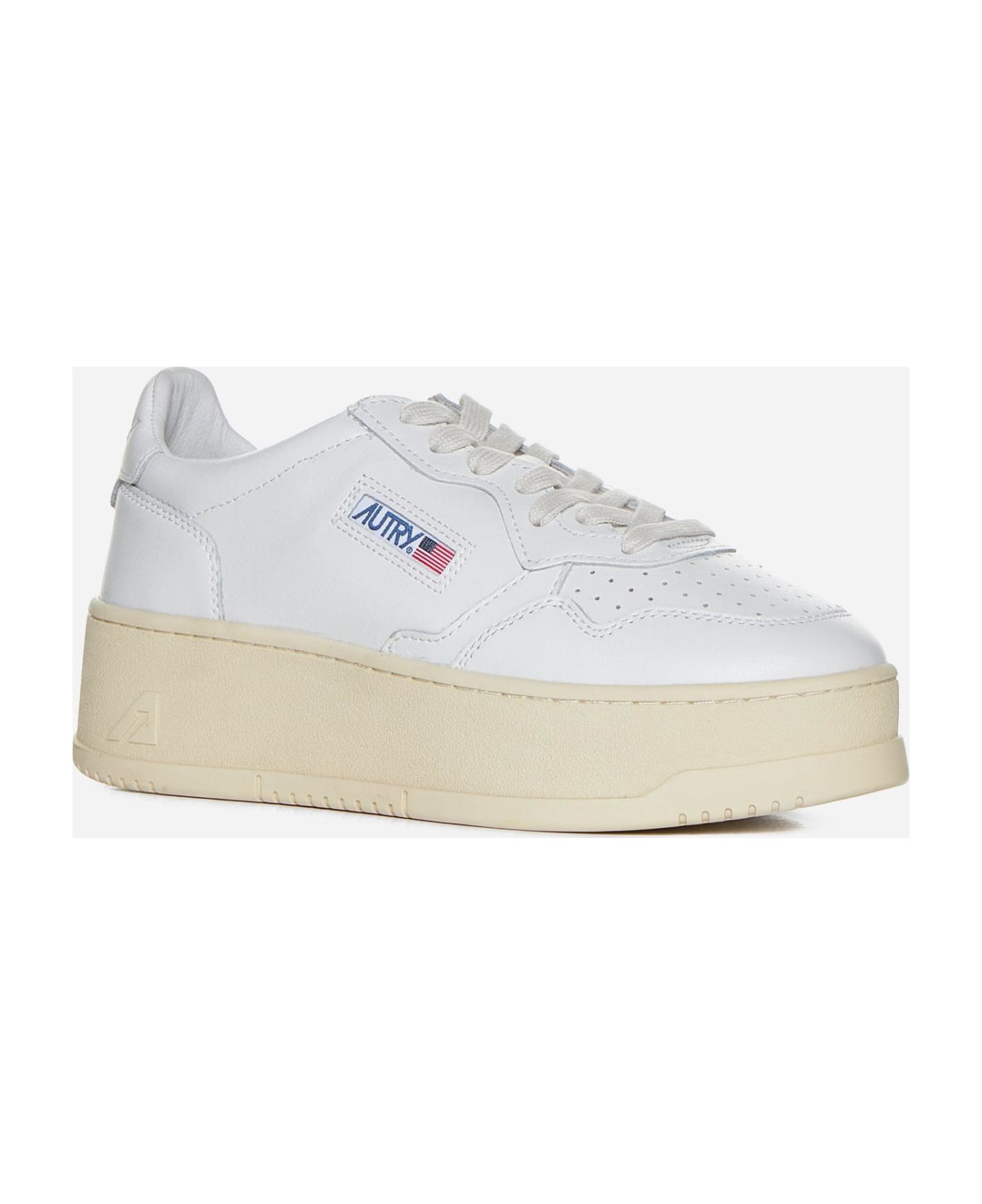 Autry Medalist Platform Leather Sneakers