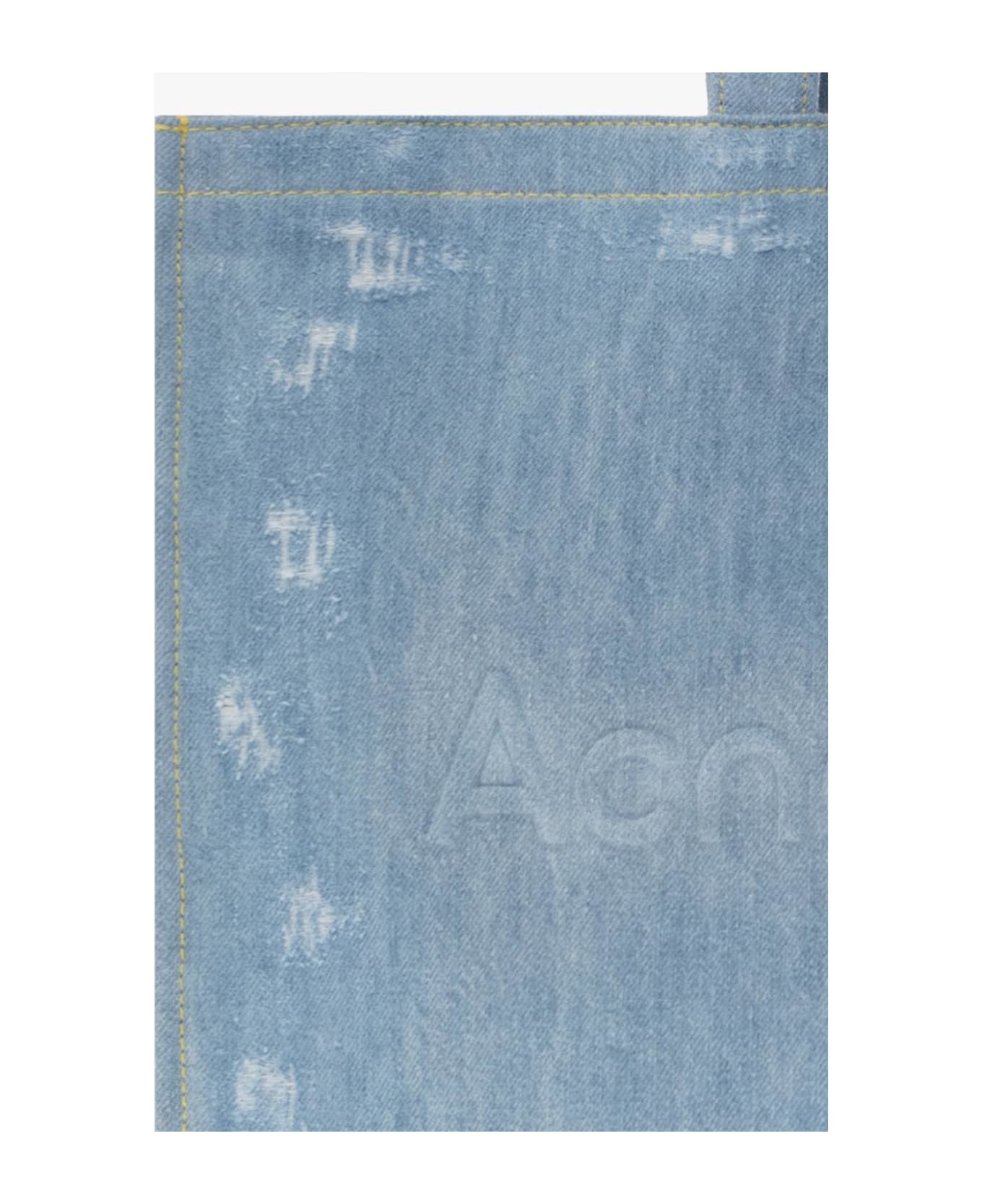 Acne Studios Denim Shopper Bag - Light blue