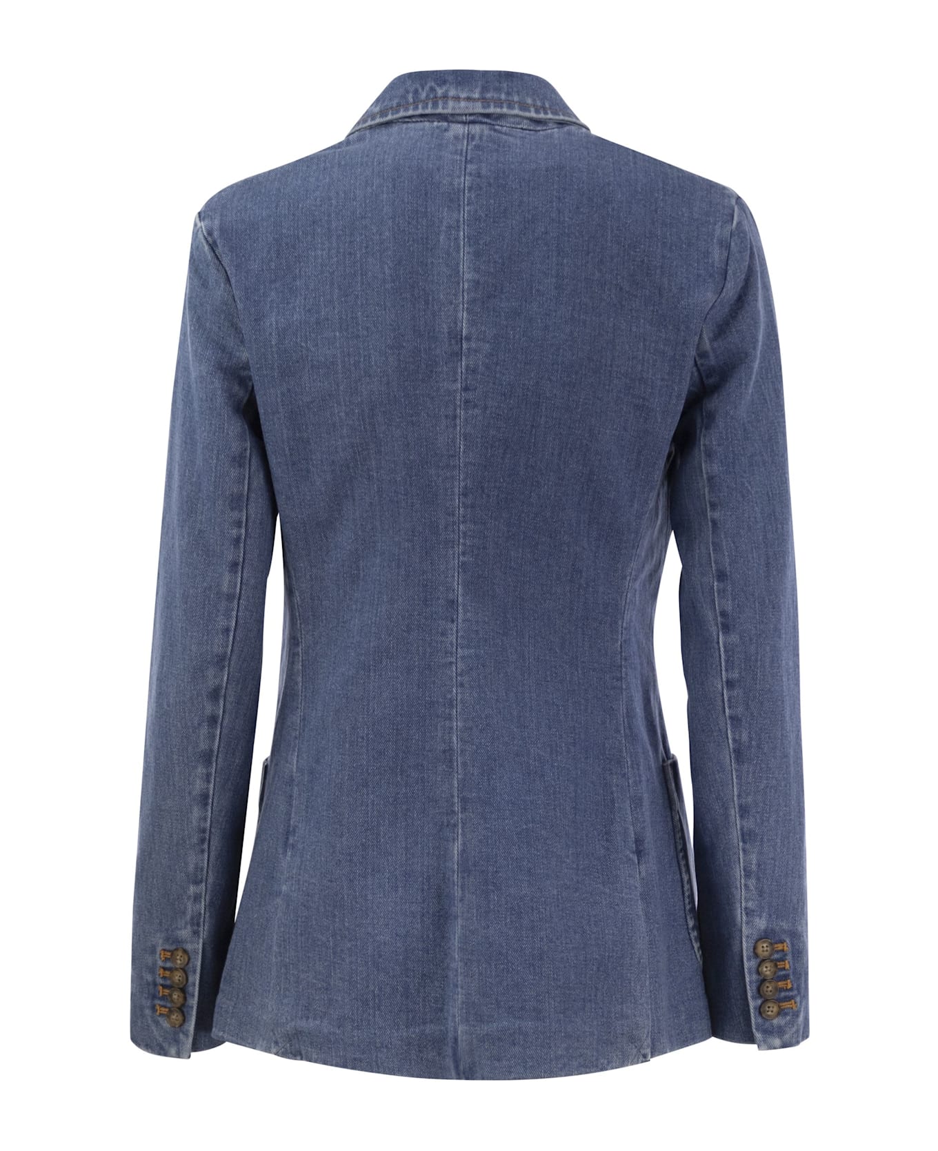 Ralph Lauren Double-breasted Denim Blazer - Denim
