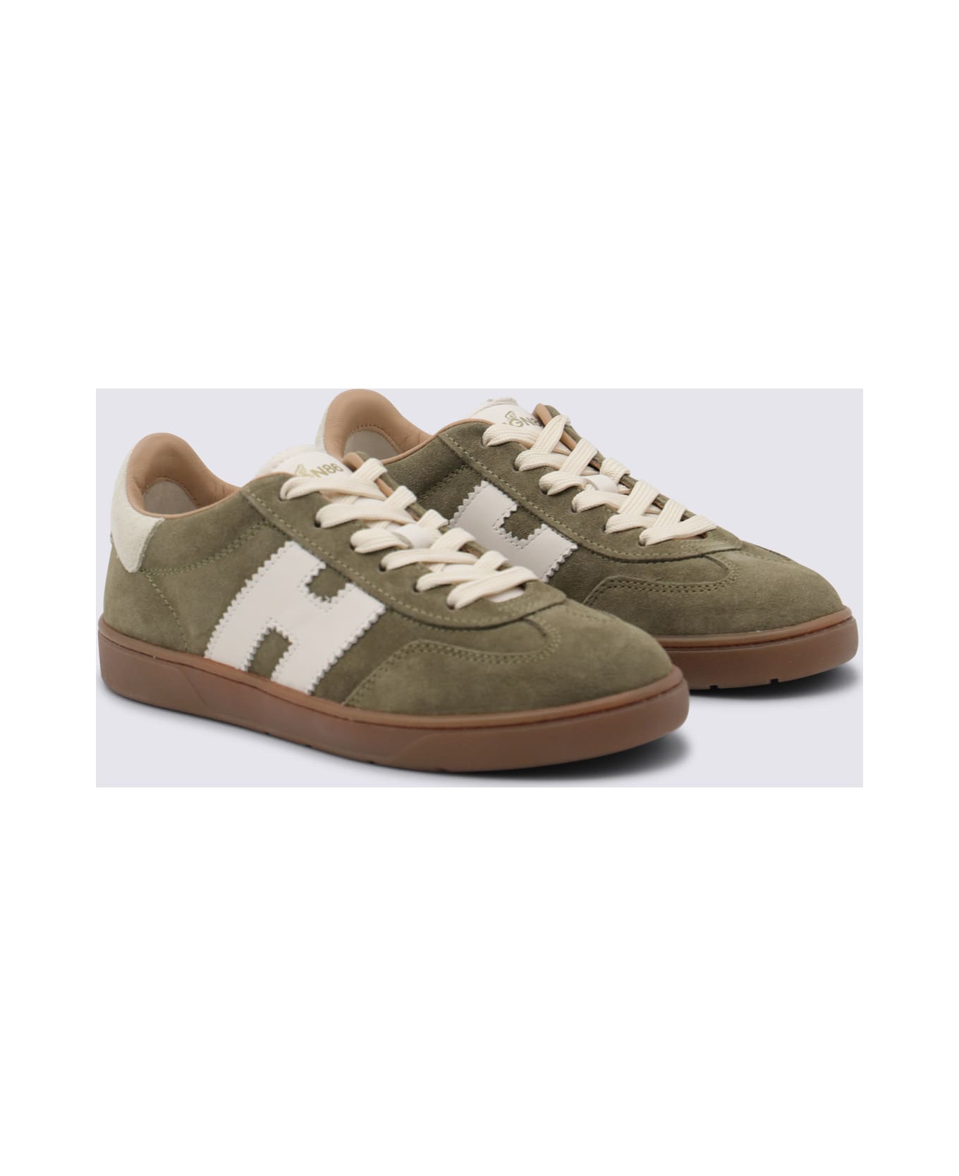 Hogan Light Green Leather Sneakers - Green