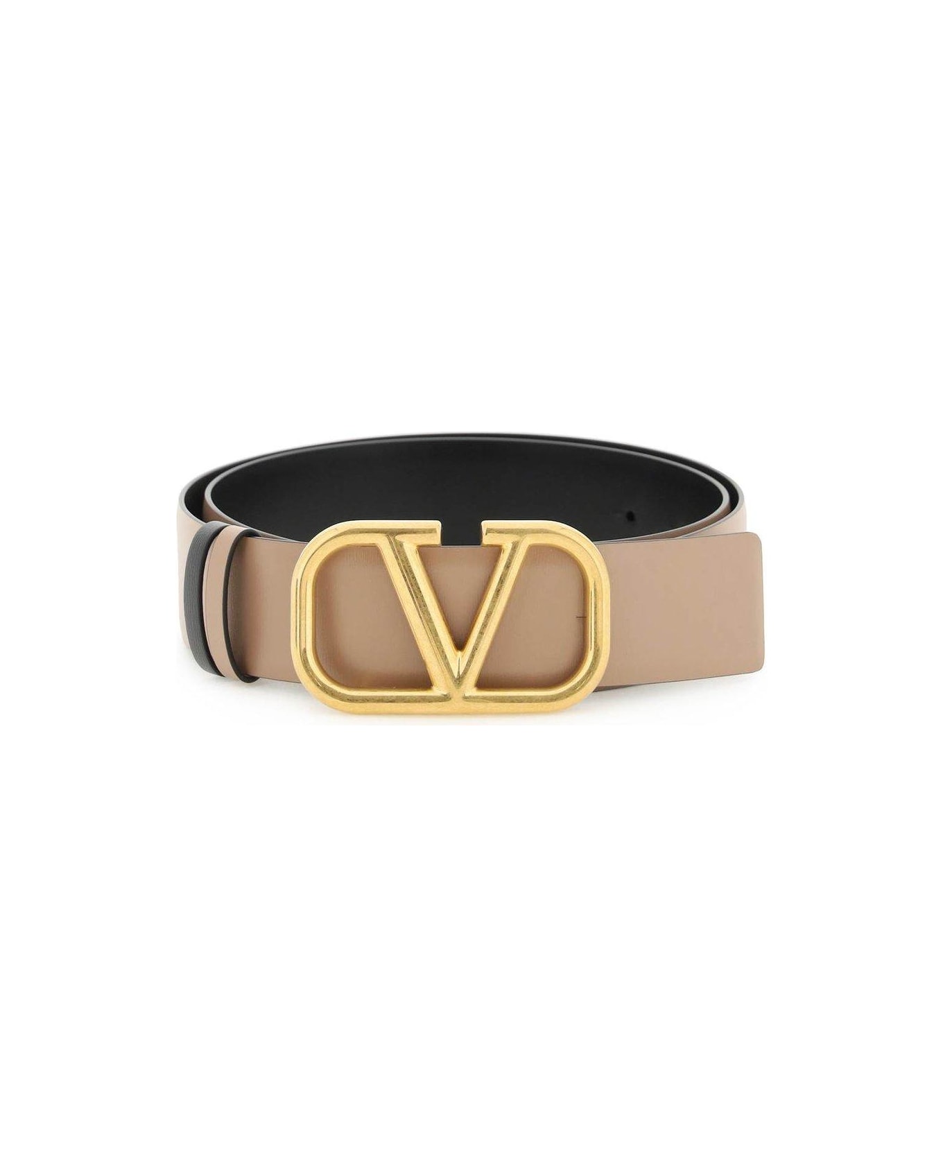 Valentino Garavani Vlogo Signature Reversible Belt - Beige