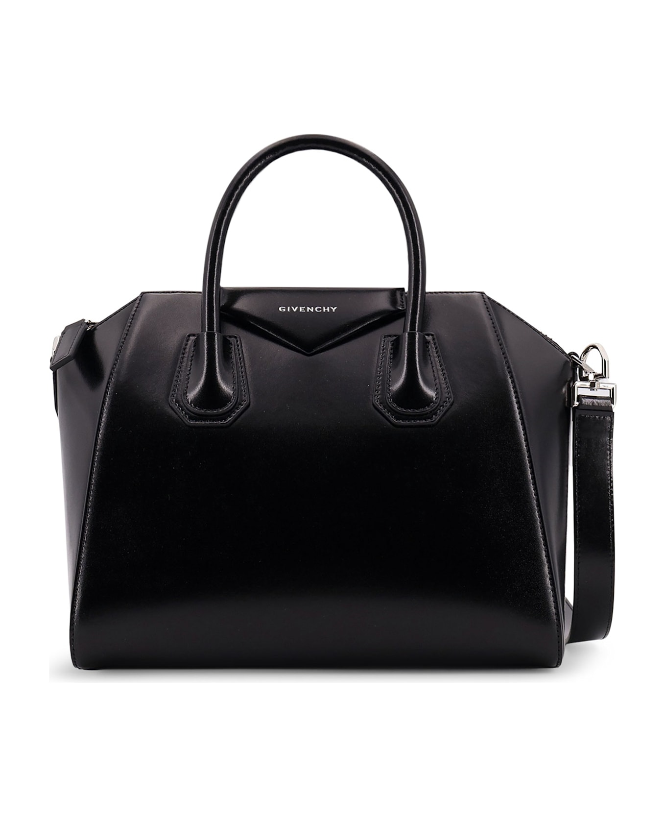 Givenchy Antigona Small Leather Shoulder Bag - Black