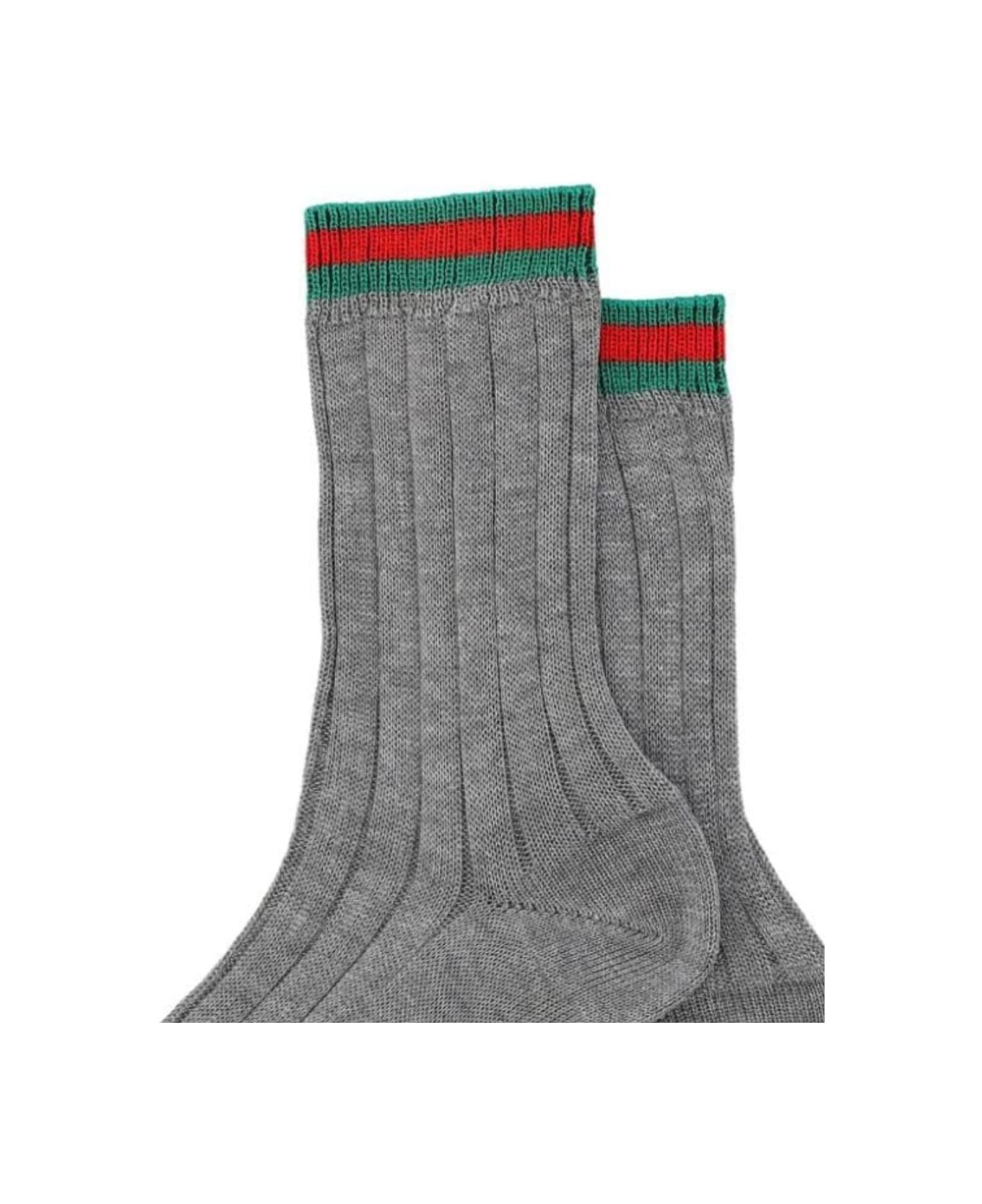 Gucci Socks Webbing J 6 8 - Anthracite D Green