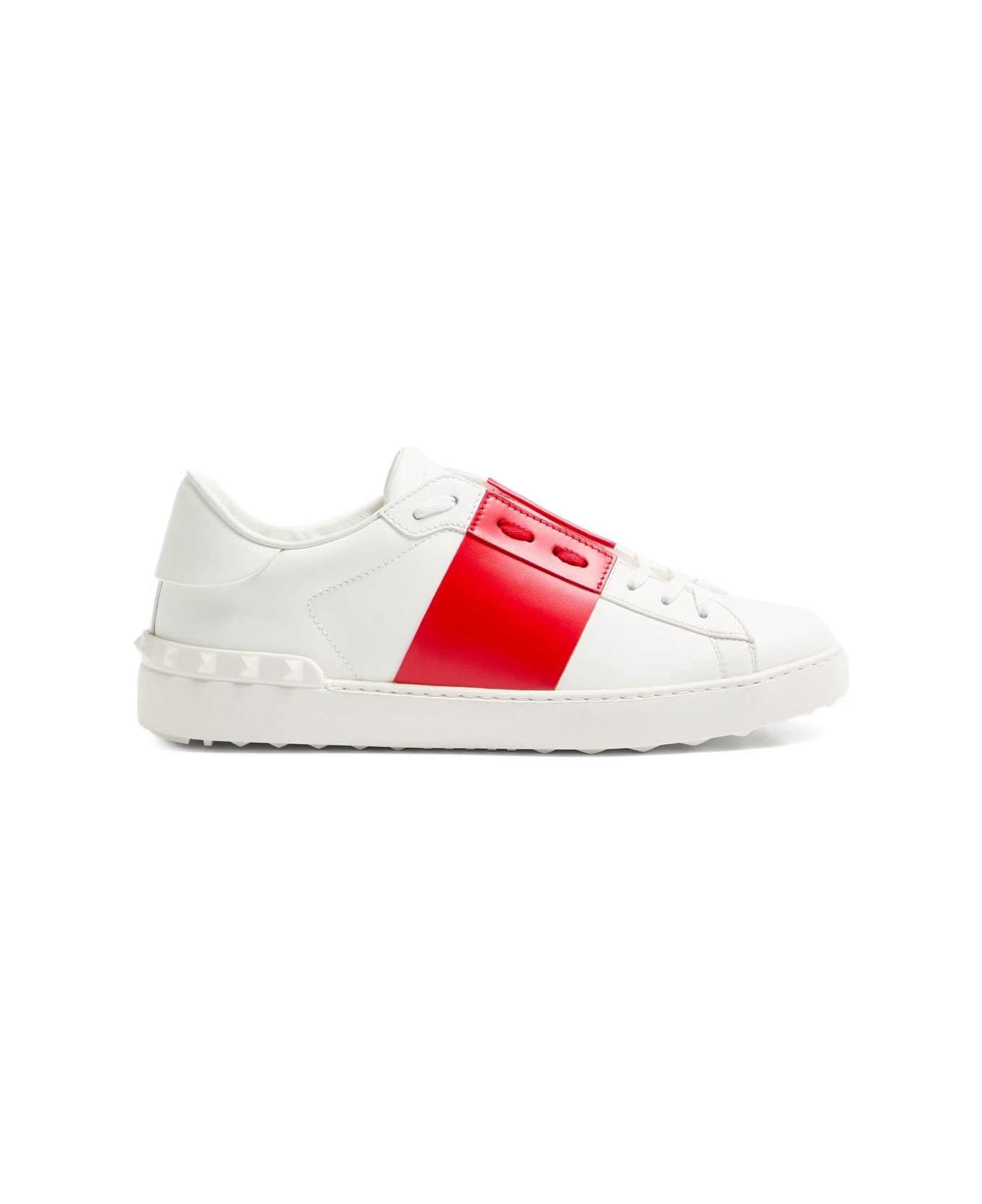 Valentino Garavani Open Leather Sneakers - Red