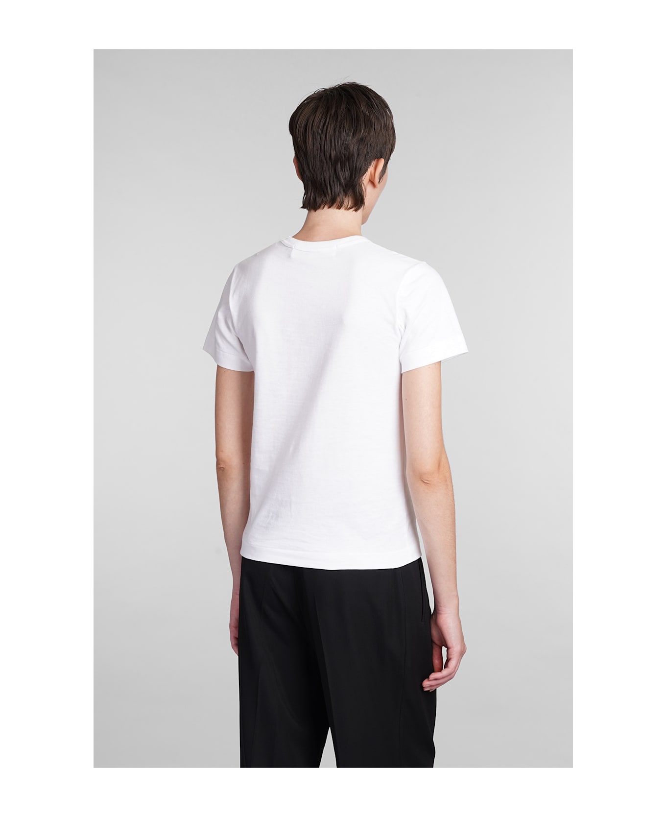 Comme des Garçons Play T-shirt In White Cotton - WHITE