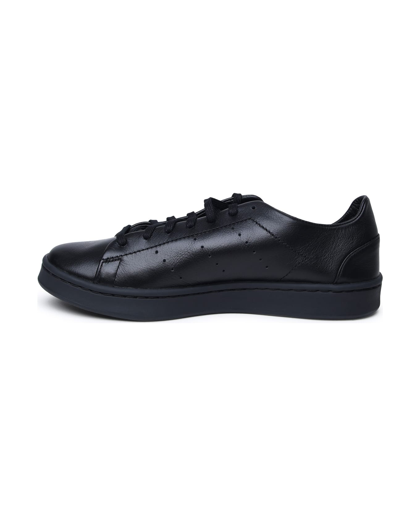 Y-3 Black Leather Sneakers - BLACKBLACKBLACK