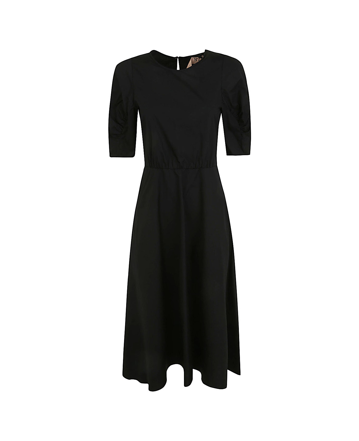 N.21 Short Sleeve Midi Dress - Black ワンピース＆ドレス