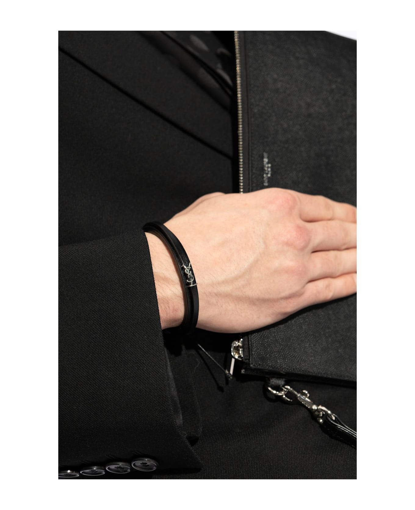 Saint Laurent Bracelet 
cassandre
 - Black