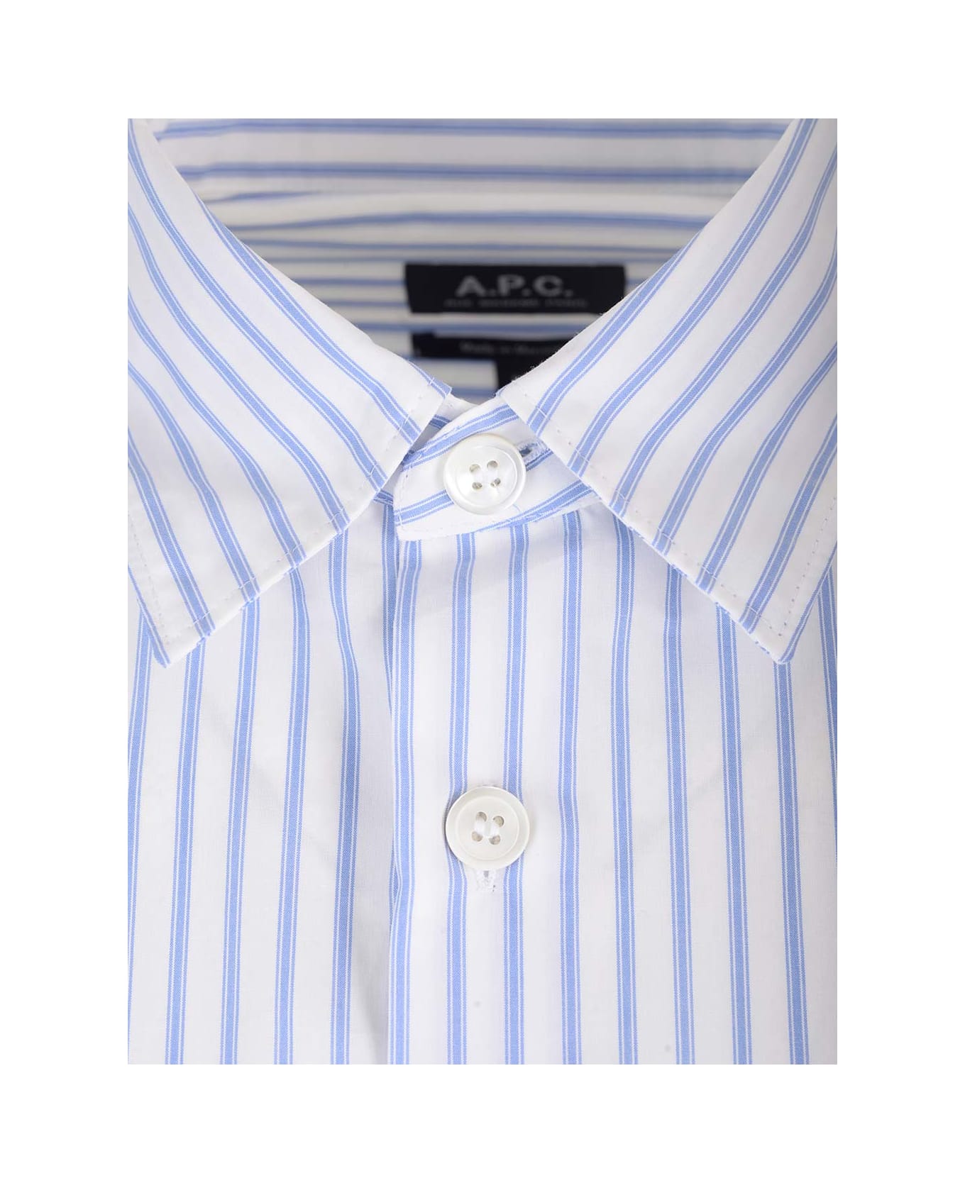A.P.C. Malo Shirt - WHITE BLUE