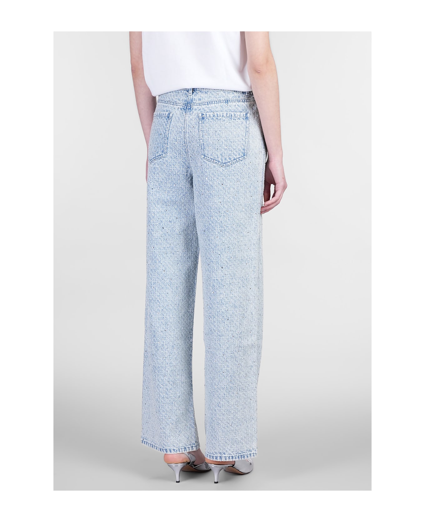 IRO Dalou Jeans In Cyan Cotton - cyan