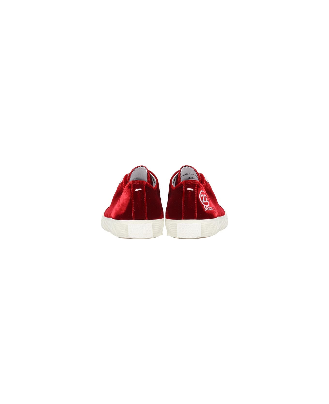 Maison Margiela Sneakers In Red Velvet - red