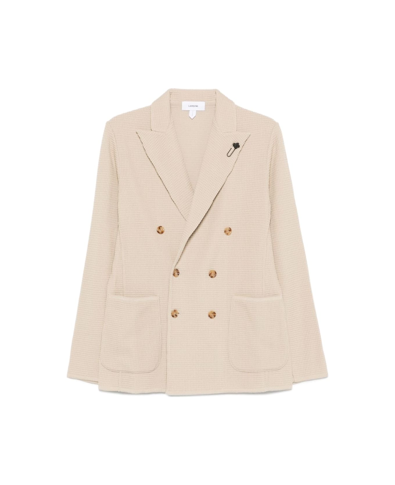 Lardini Beige Knitted Jacket - Beige