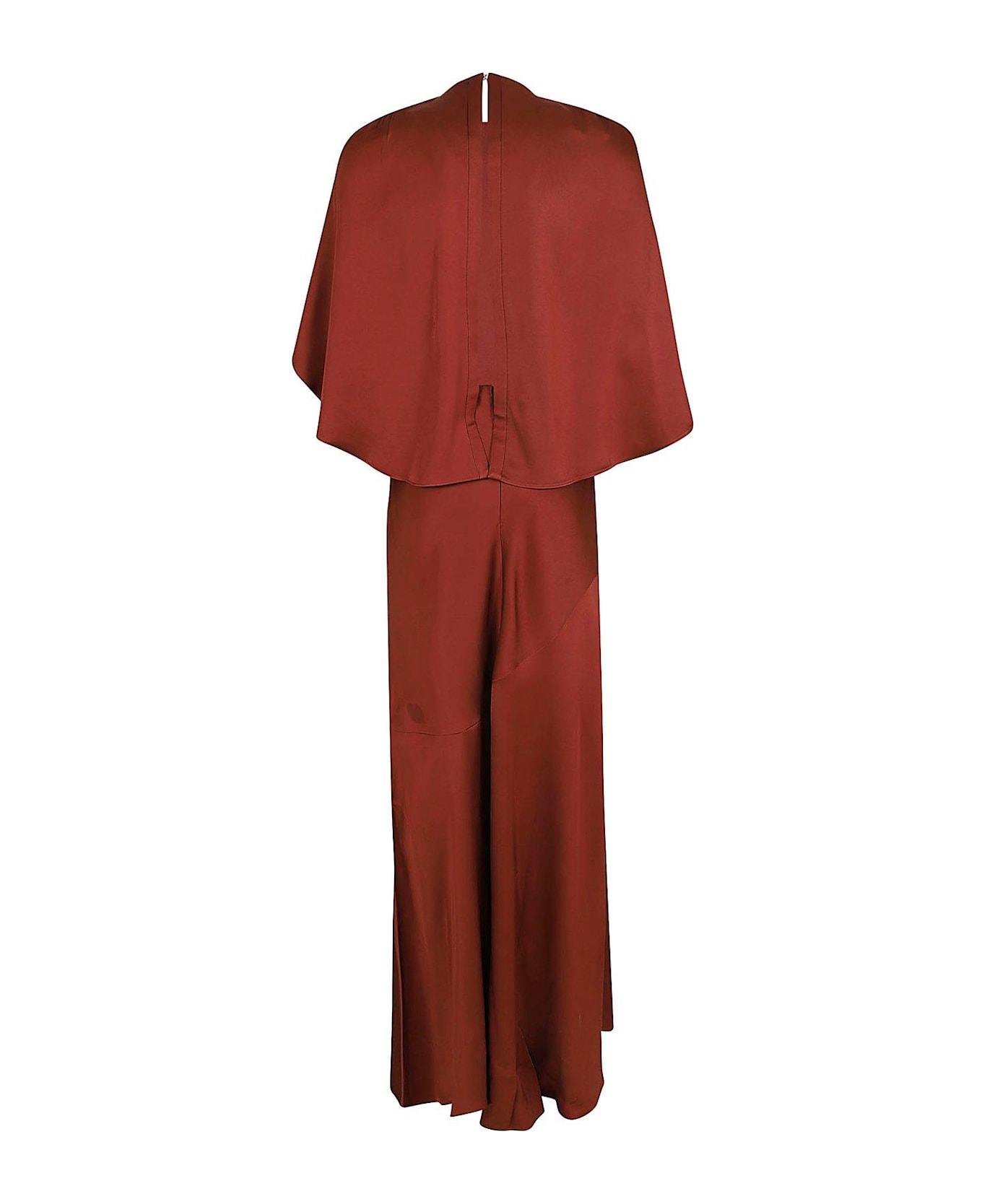 Zimmermann Cape-insert Maxi Satin Dress - RED