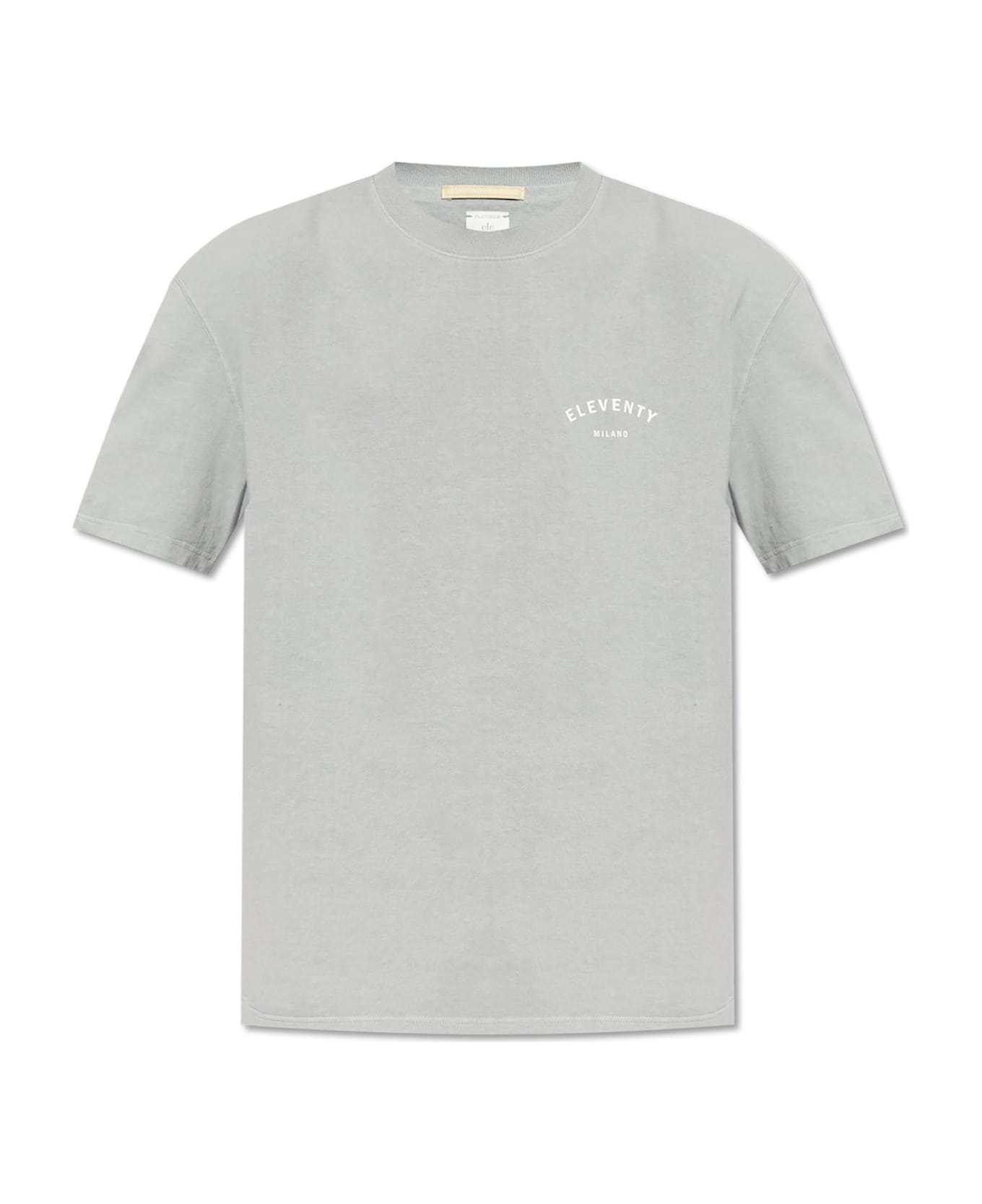 Eleventy T-shirt With Printed Logo - Denim