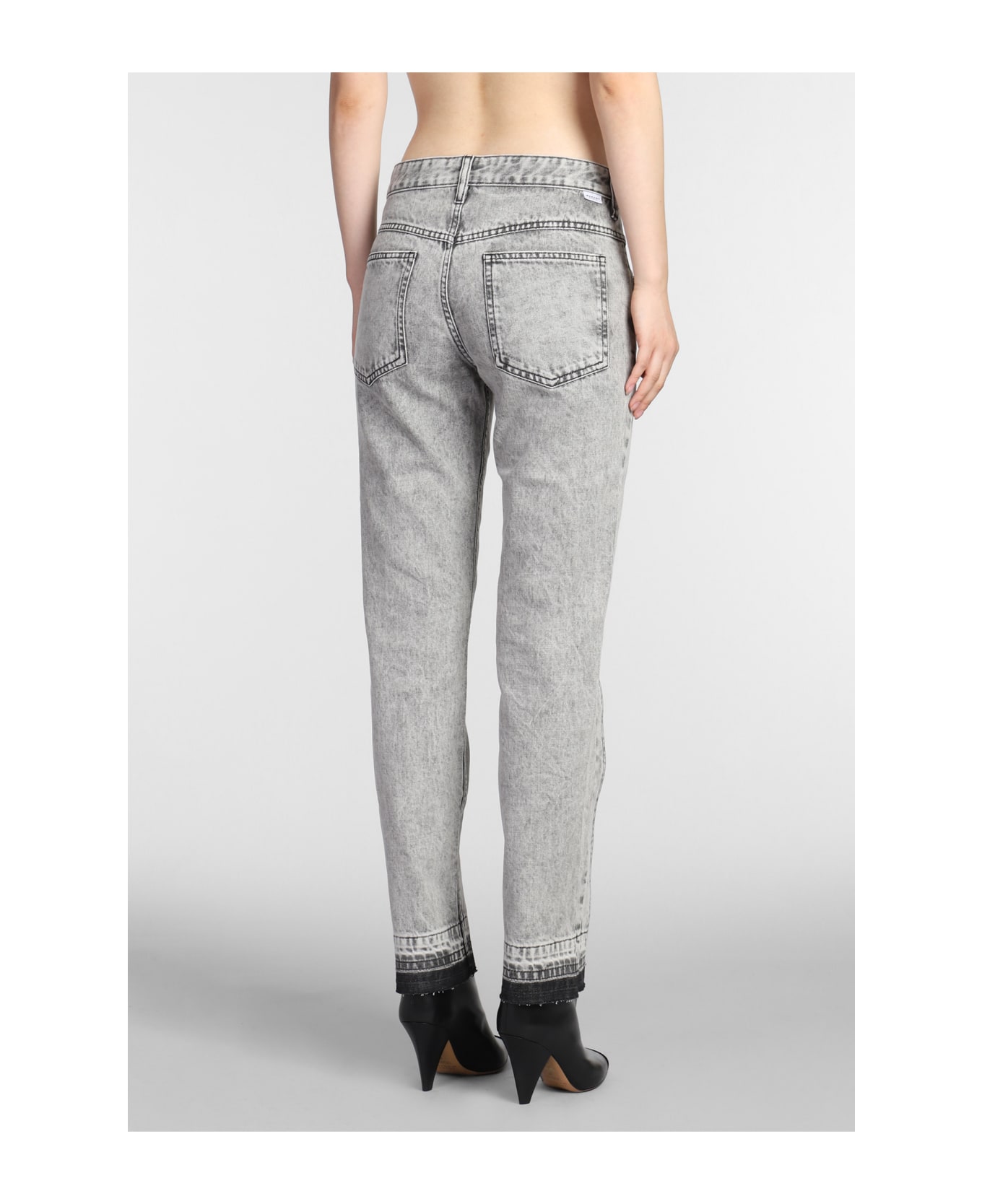 Marant Étoile Sulanoa Jeans In Grey Cotton - grey