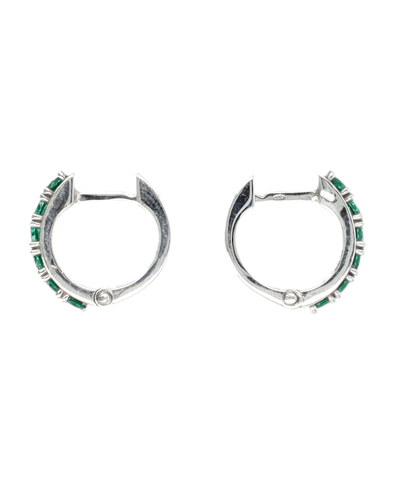 Emanuele Bicocchi Crystal Hoop Earrings - GREEN