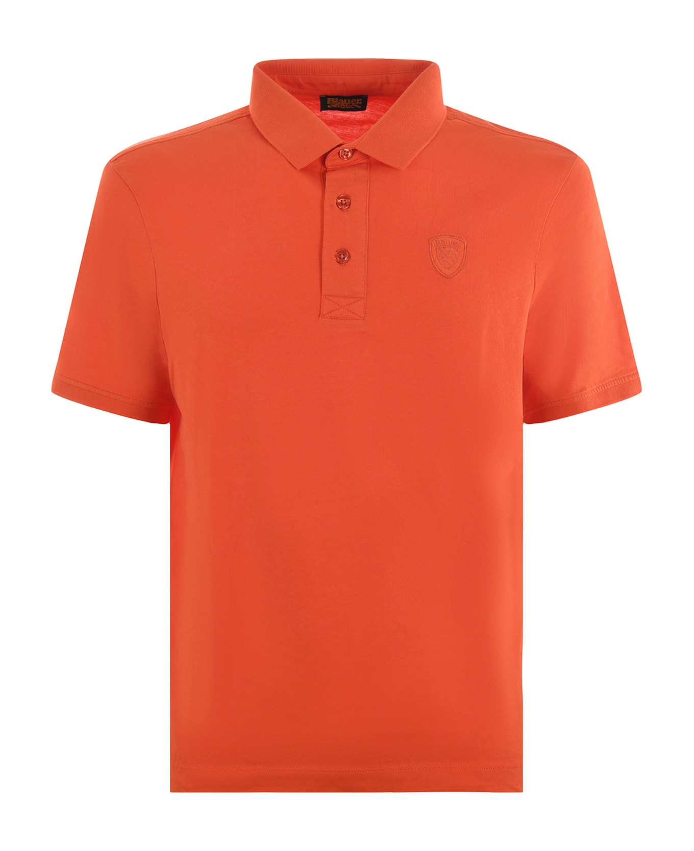 Blauer Polo Shirt - Orange