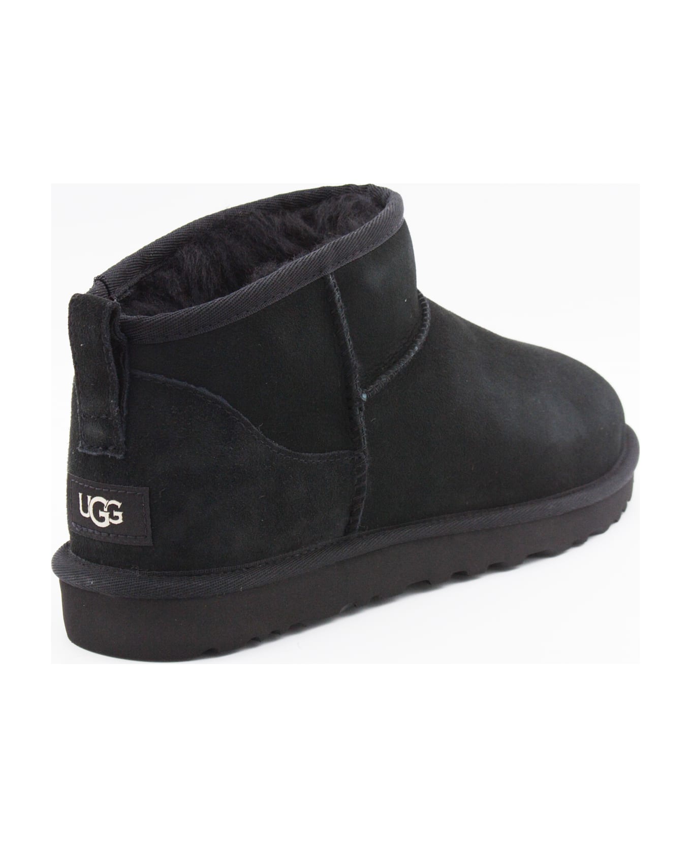 UGG Black Suede Ultra Mini Boots - Black