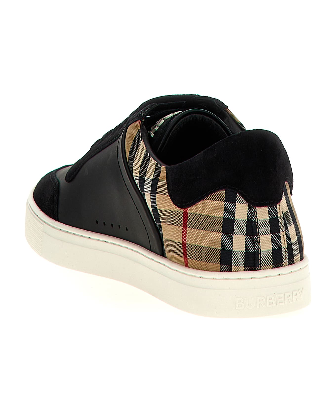 Burberry Check Insert Sneakers - Black  