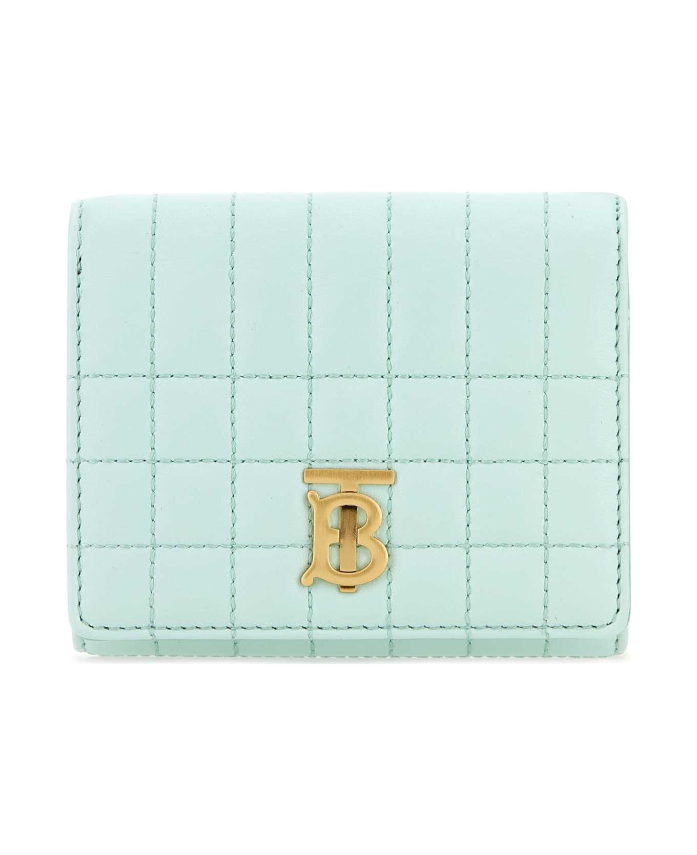 Burberry Pastel Light-blue Nappa Leather Small Lola Wallet - COOLMINT