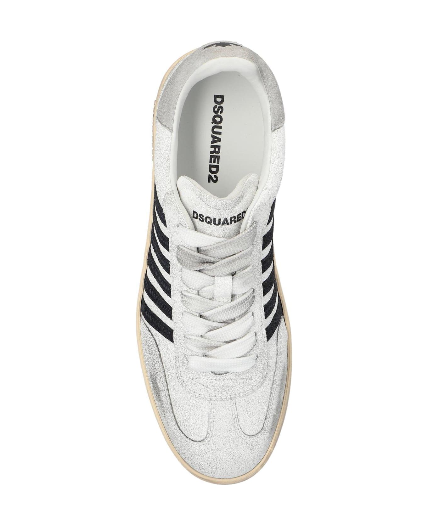 Dsquared2 Boxer Vintage Low-top Sneakers - WHITE