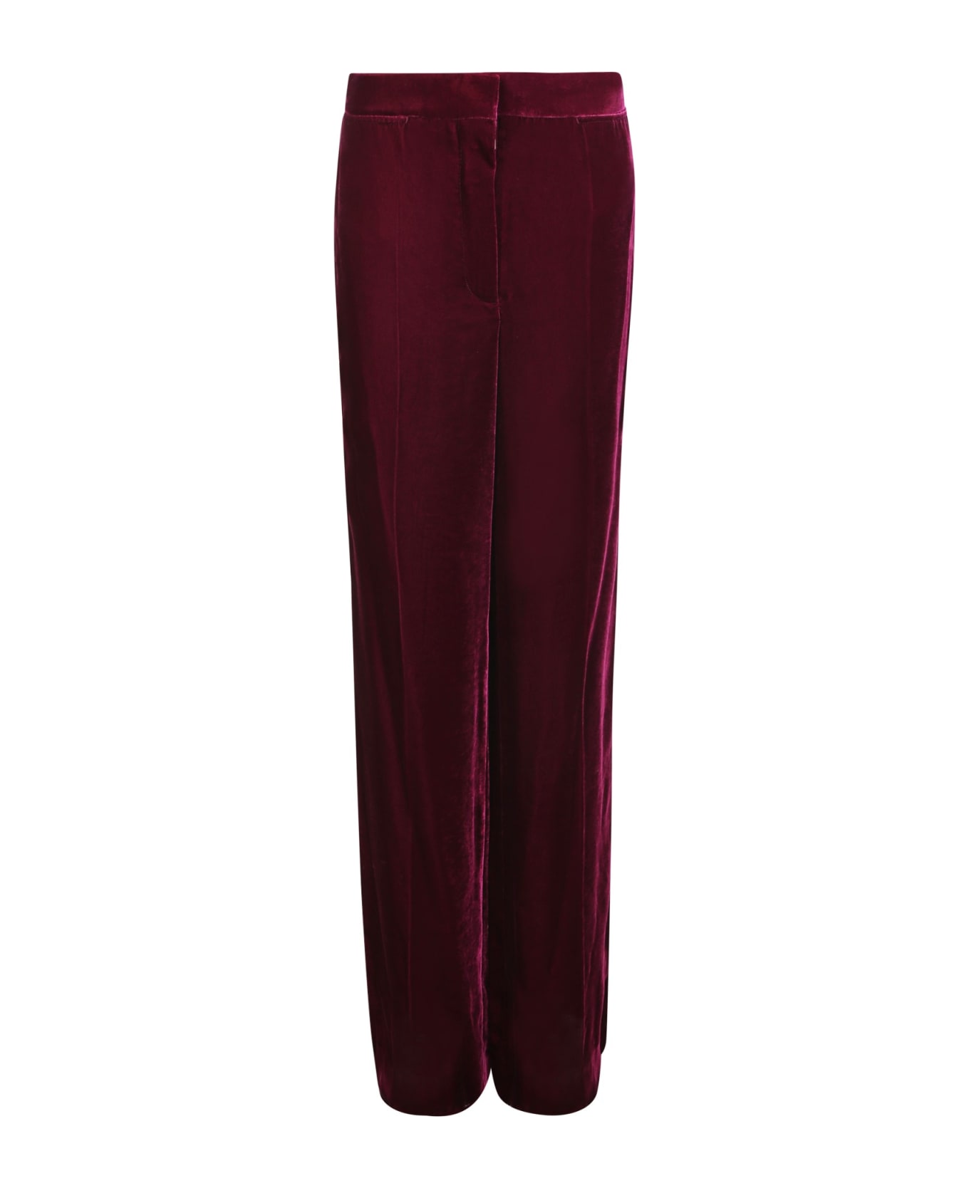 Stella McCartney Velvet Tailored Trousers - Bordeaux