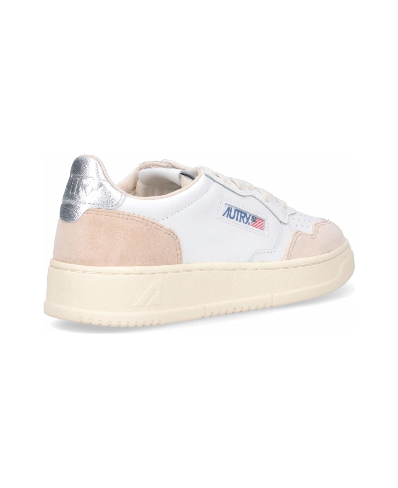 Autry 'medalist' Low Sneakers - WHITE/NEUTRALS