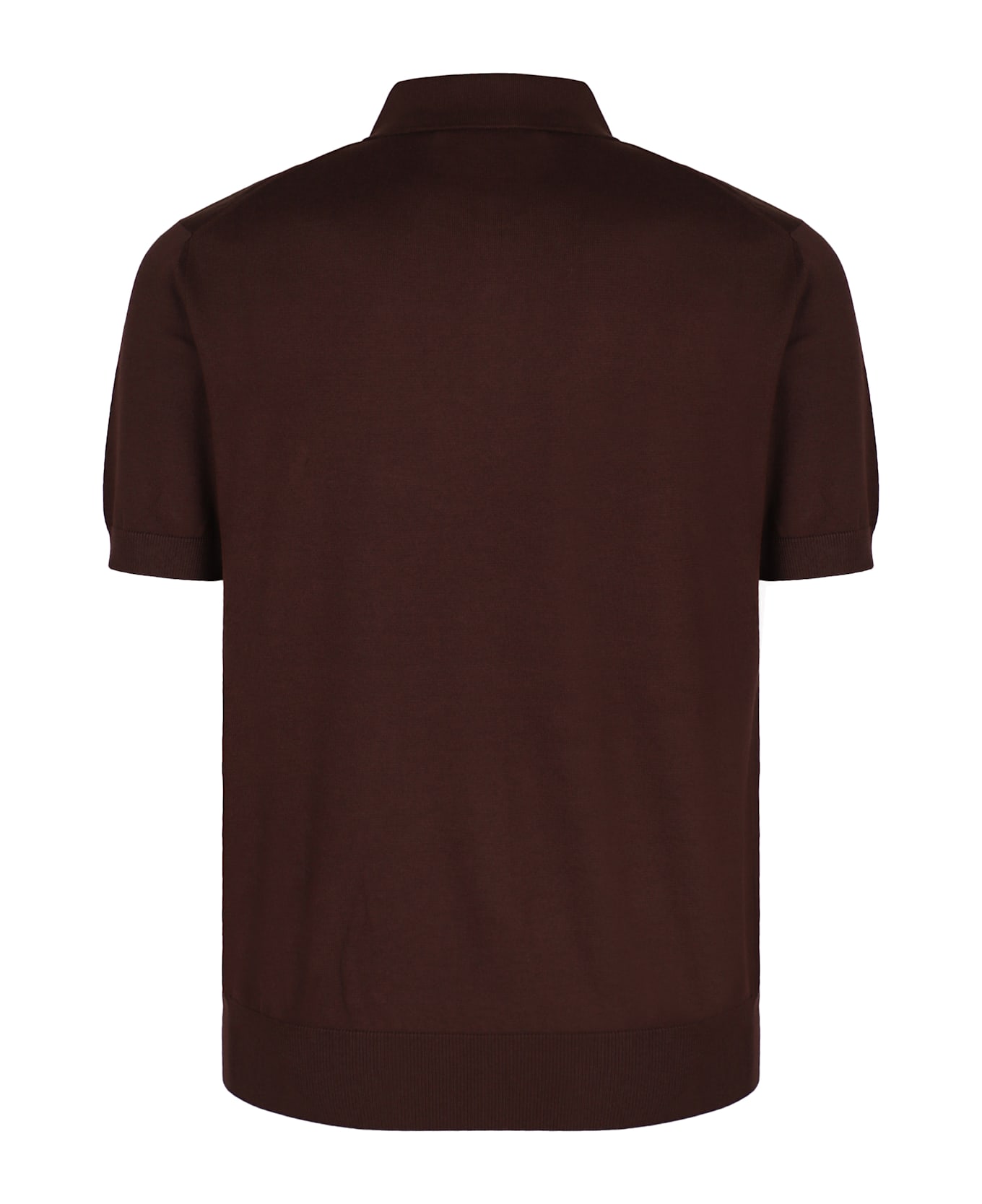 Dolce 
Gabbana Knitted Cotton Polo Shirt - MARRONE