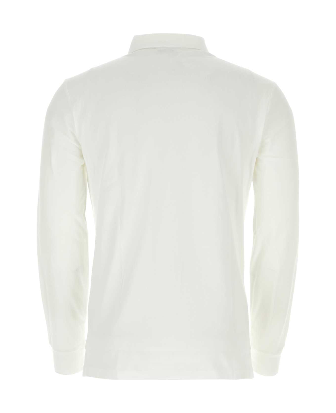 Polo Ralph Lauren White Piquet Polo Shirt - White