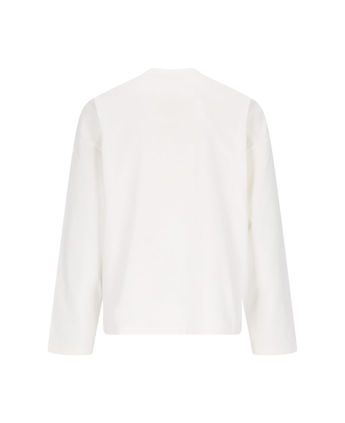 Jil Sander Logo Crewneck Sweatshirt - WHITE