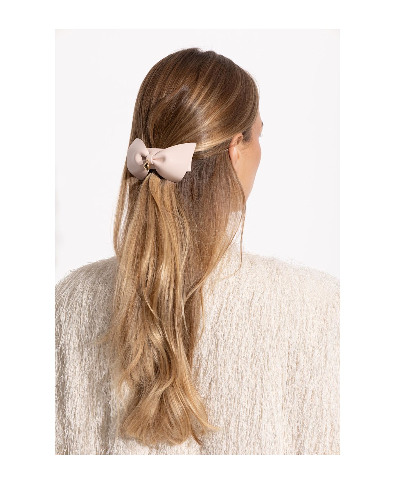 Ferragamo Leather Hair Clip - PINK