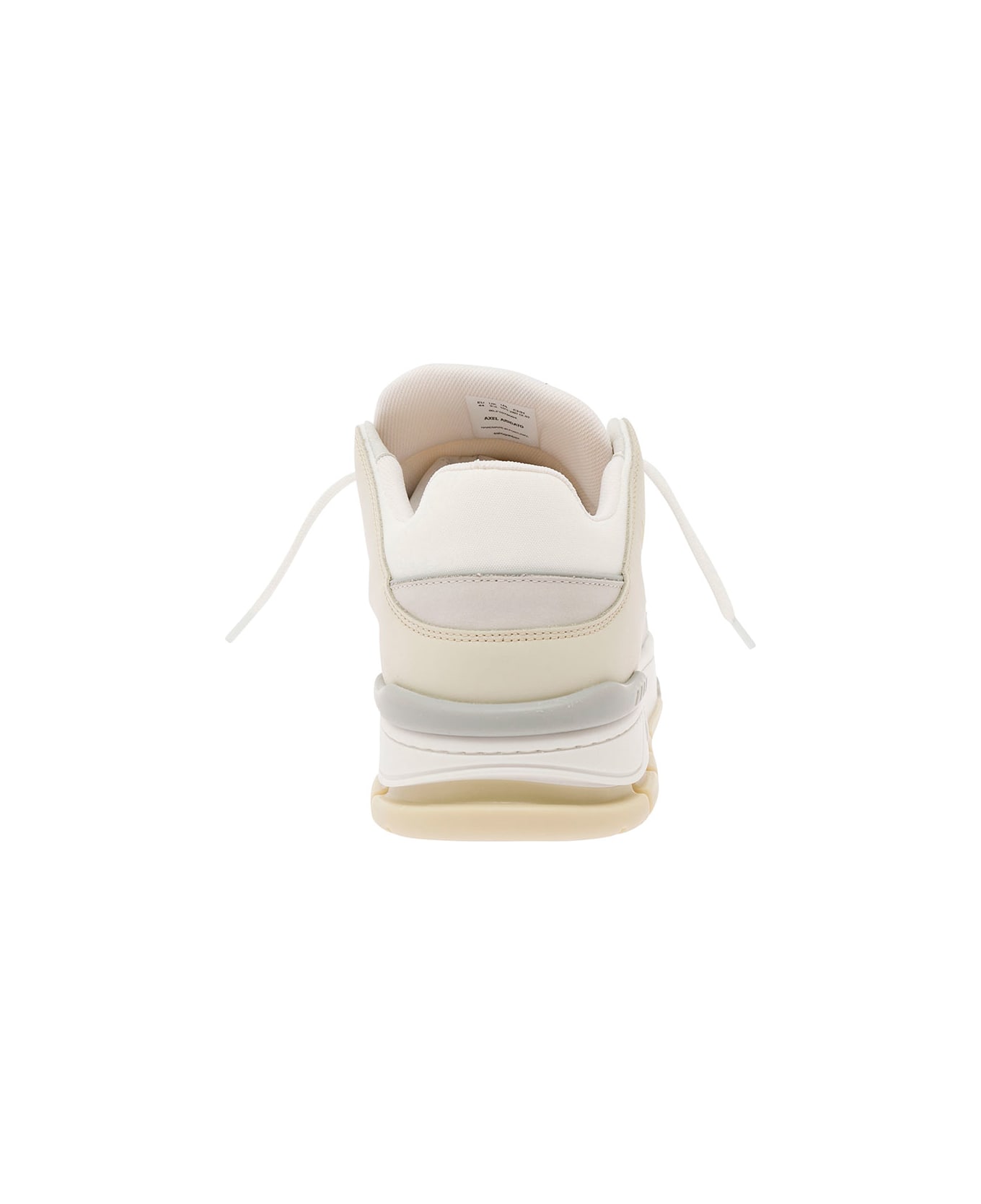 Axel Arigato 'area Lo' White Sneakers With Embossed Logo In Leather Blend Man - Beige