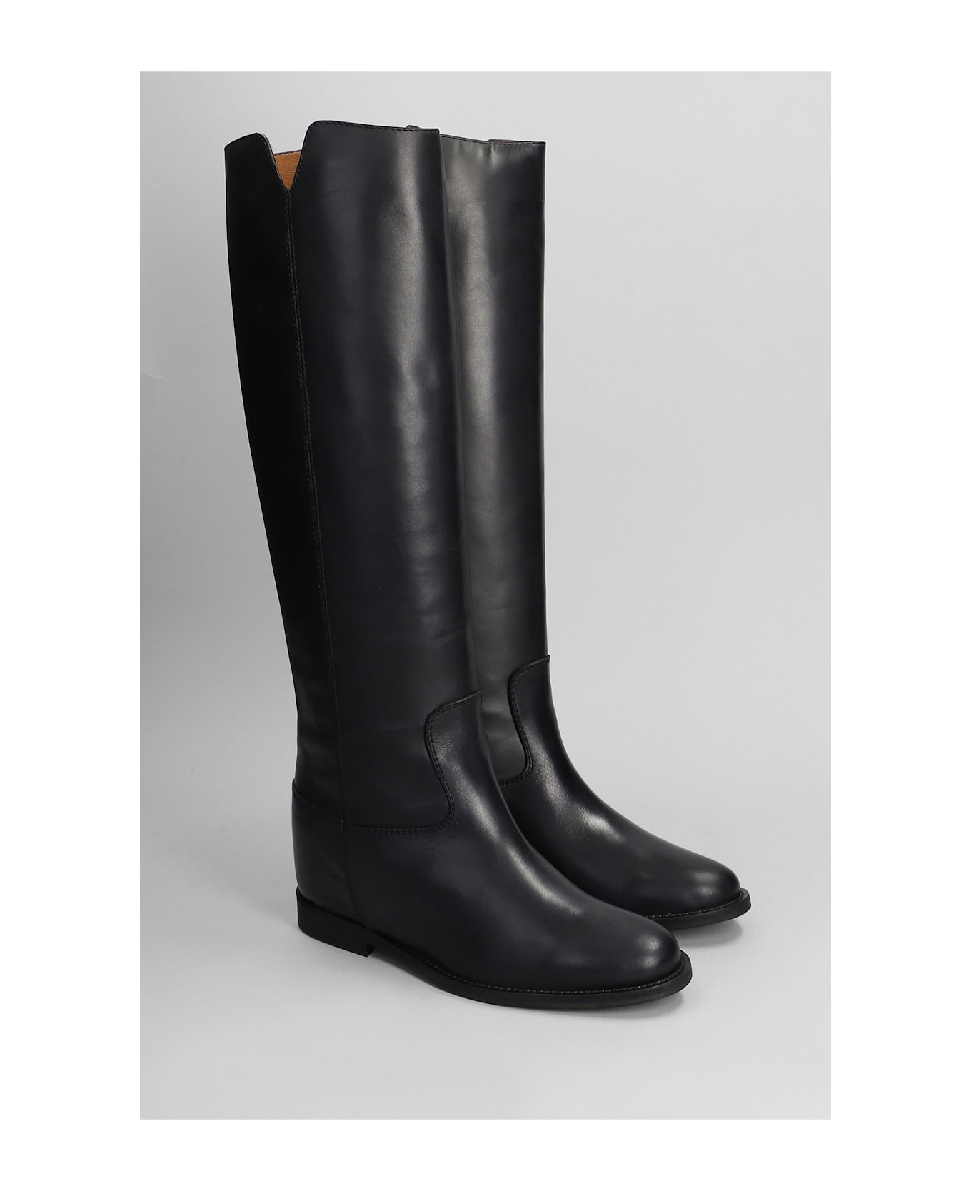 Via Roma 15 In Black Leather - black